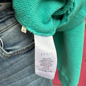 Gucci teal blind for love sweatshirt size XL **as is**