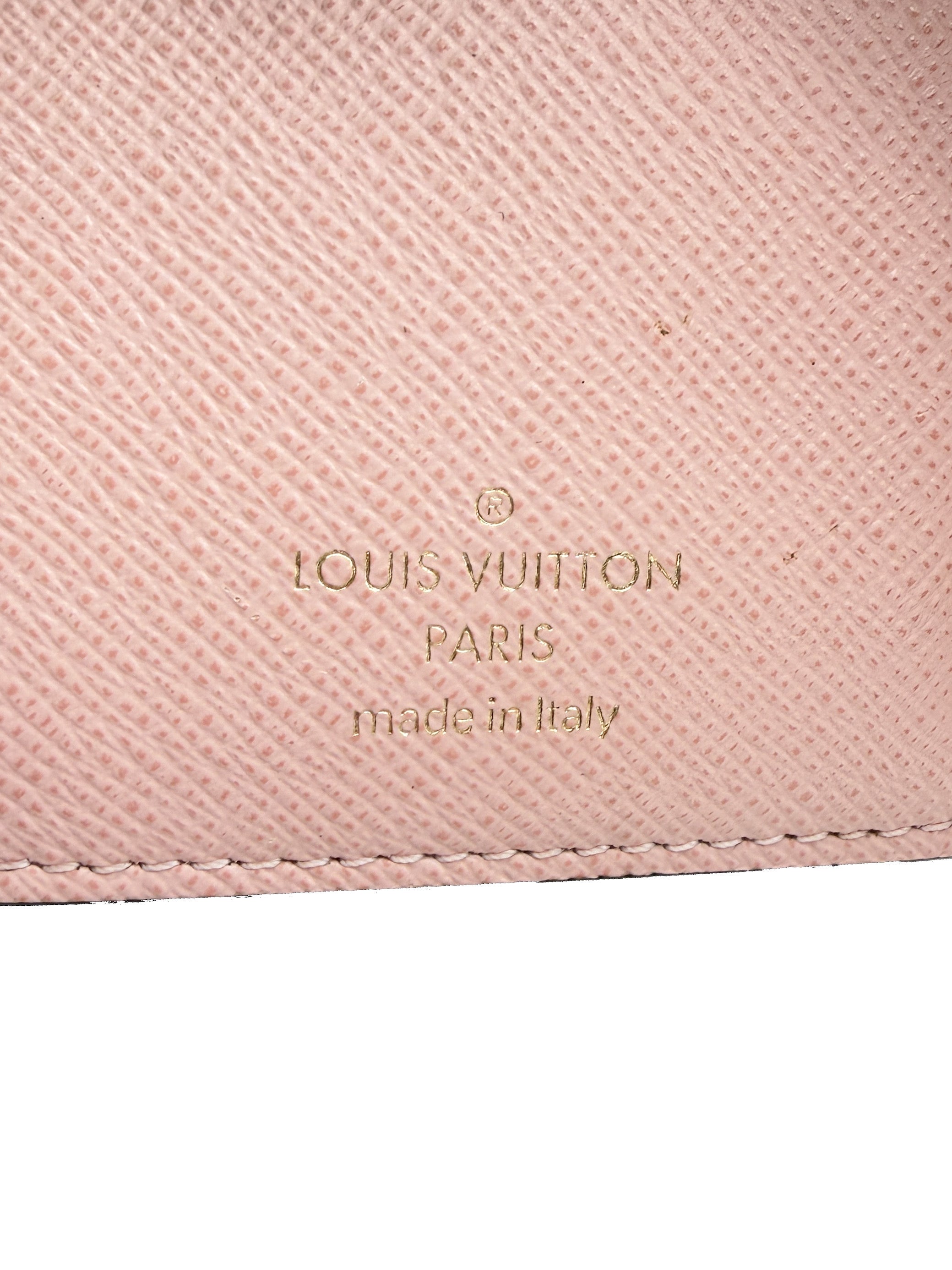 Louis Vuitton damier ebene Victorine wallet rose ballerine NZ2188 - My Girlfriend's Wardrobe LLC