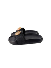 Versace black Medusa rubber slides size 35 NEW BOX