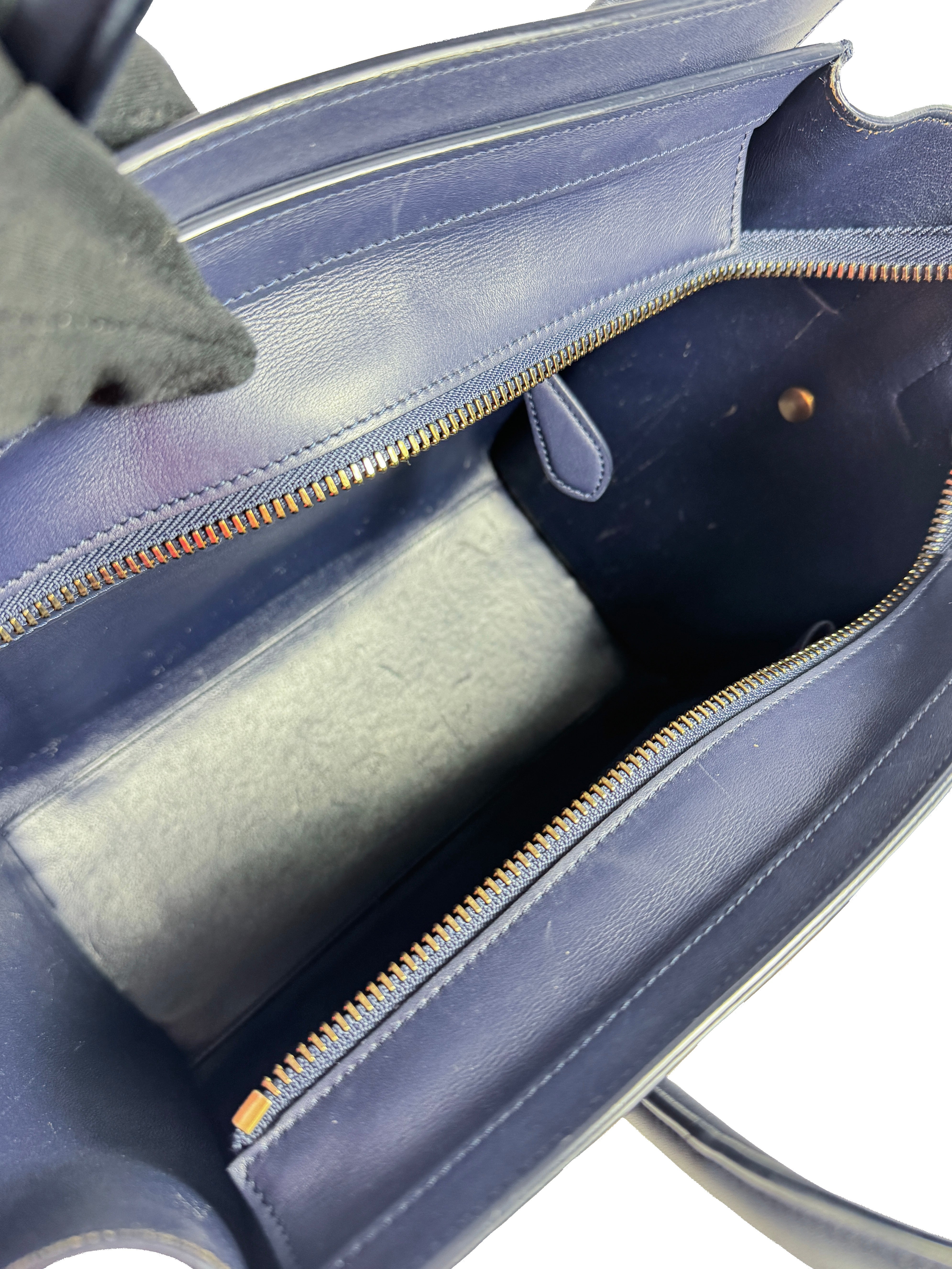 Celine navy smooth leather Mini luggage SAT4105 SMM4115