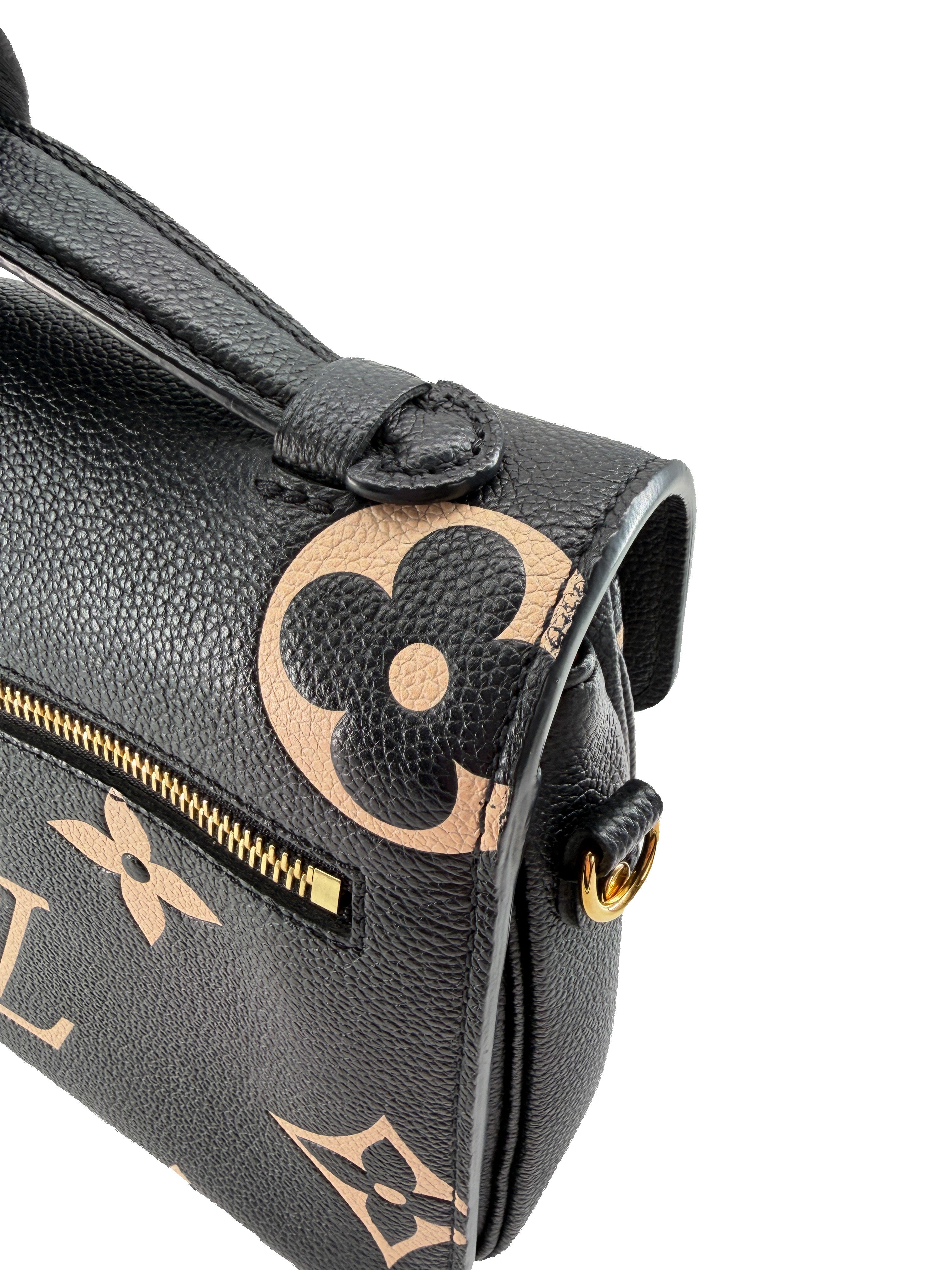 Louis Vuitton black, cream empreinte leather Pochette Metis DU5210