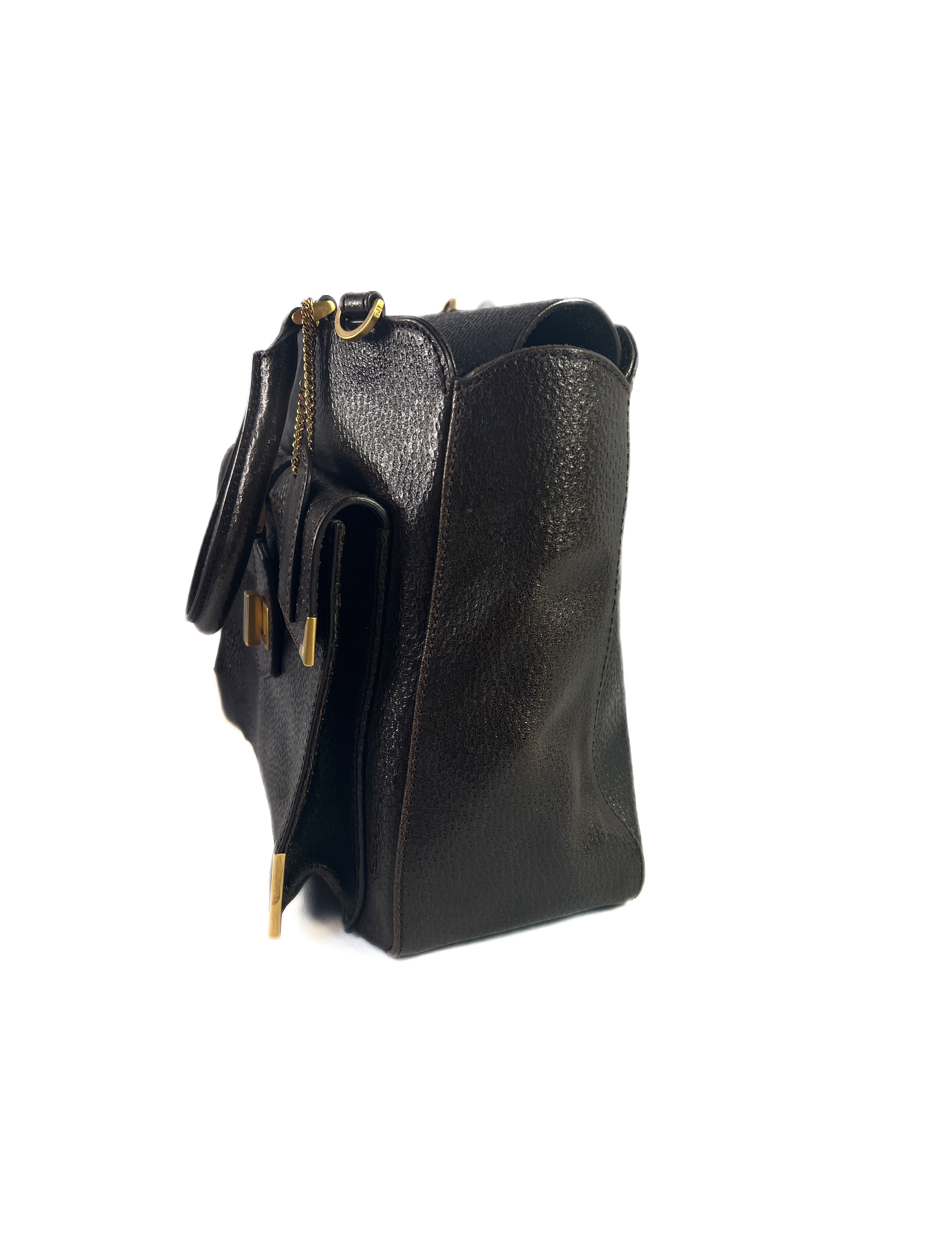 Fendi brown leather Classico No 3 satchel