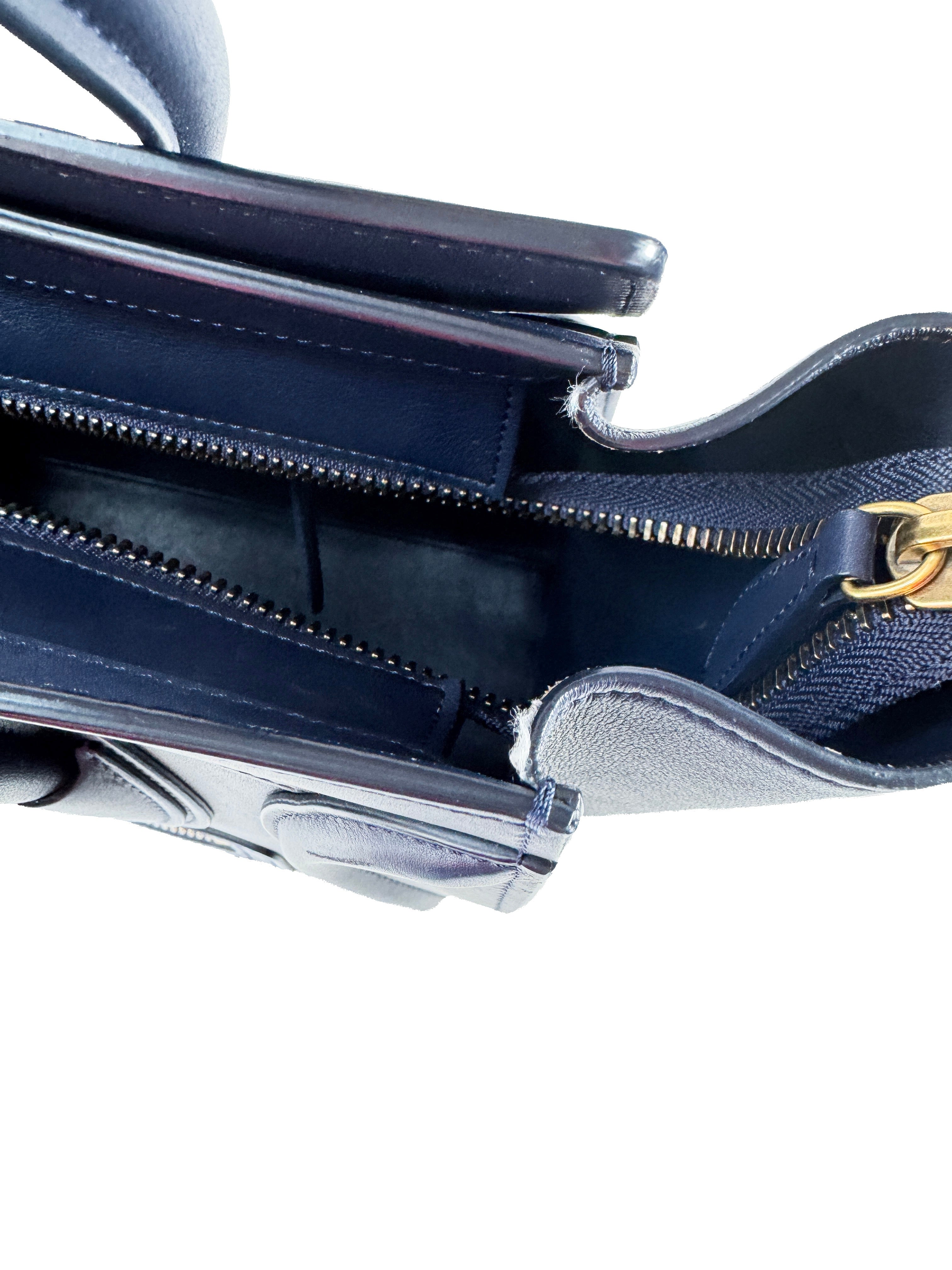 Celine navy smooth leather Mini luggage SAT4105 SMM4115