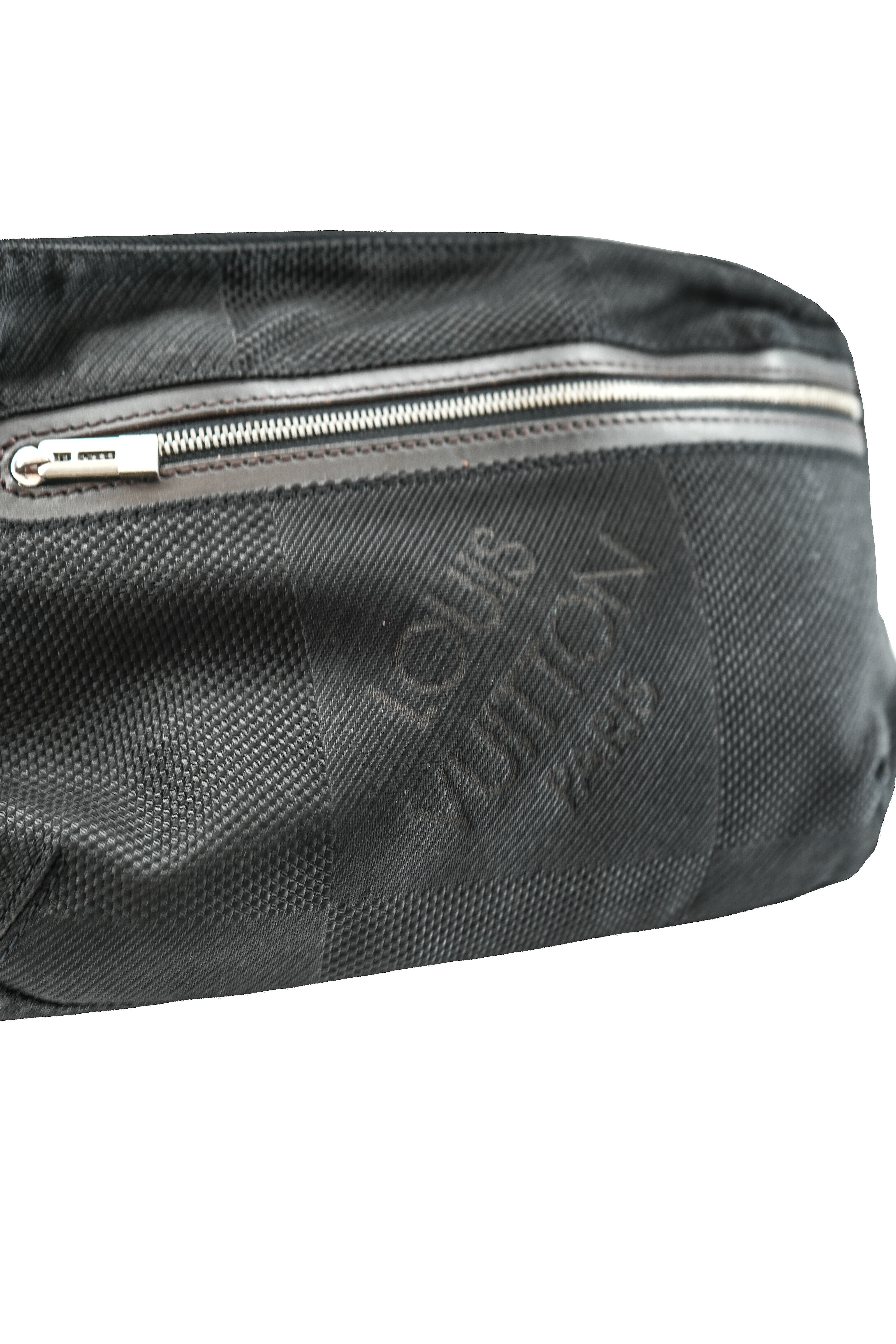 Louis Vuitton black damier Geant Archer waist bag