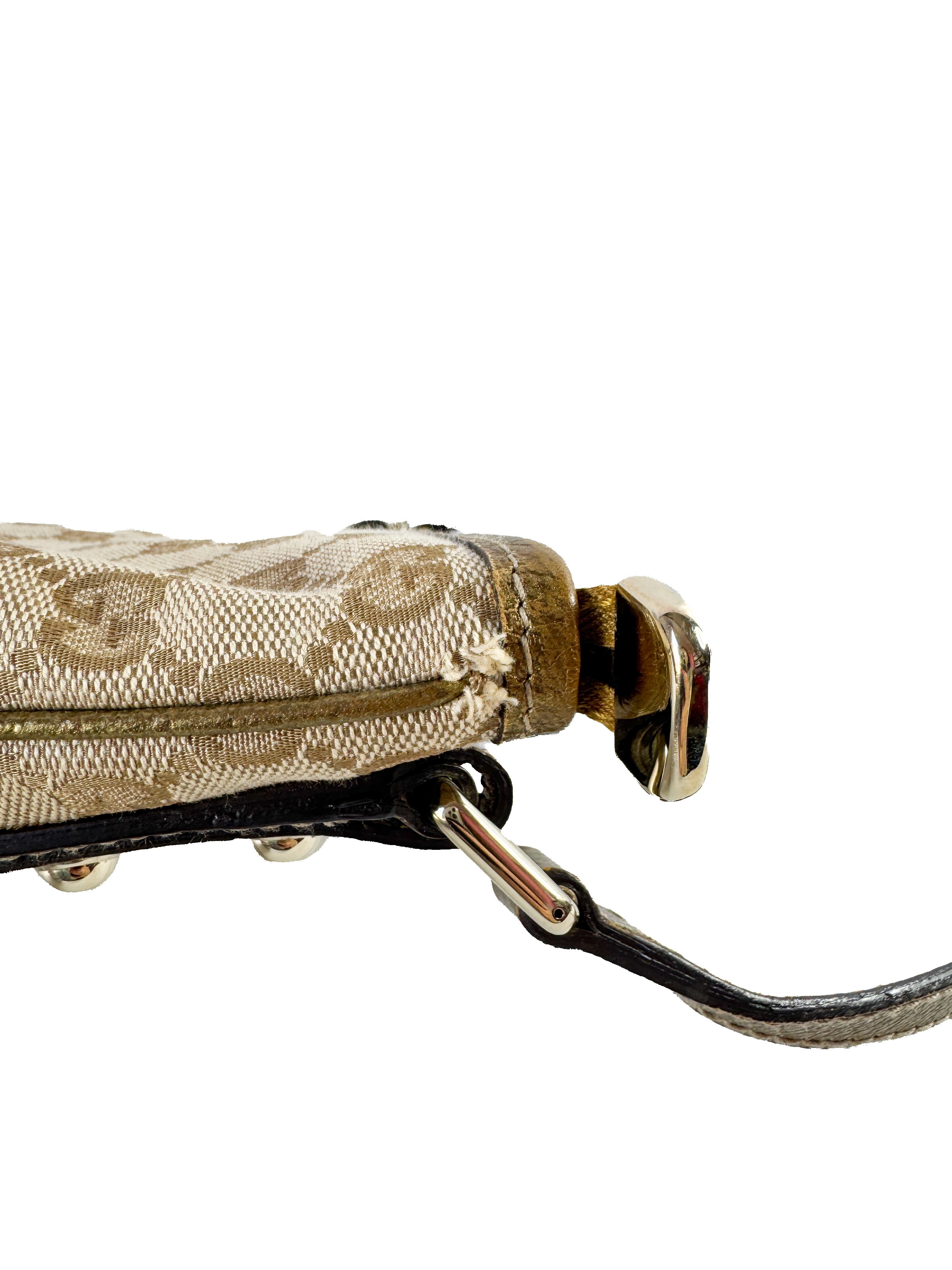 Gucci brown/gold/pink GG Jolicoeur messenger bag  203998