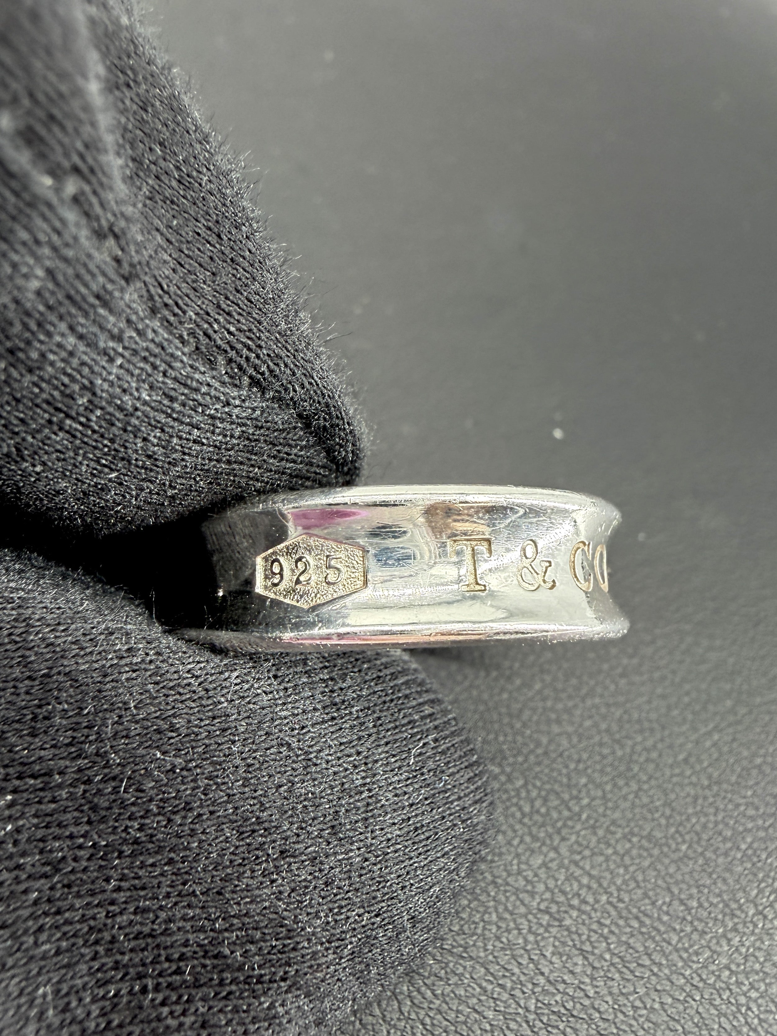 Tiffany & Co sterling silver thin 1837 band ring