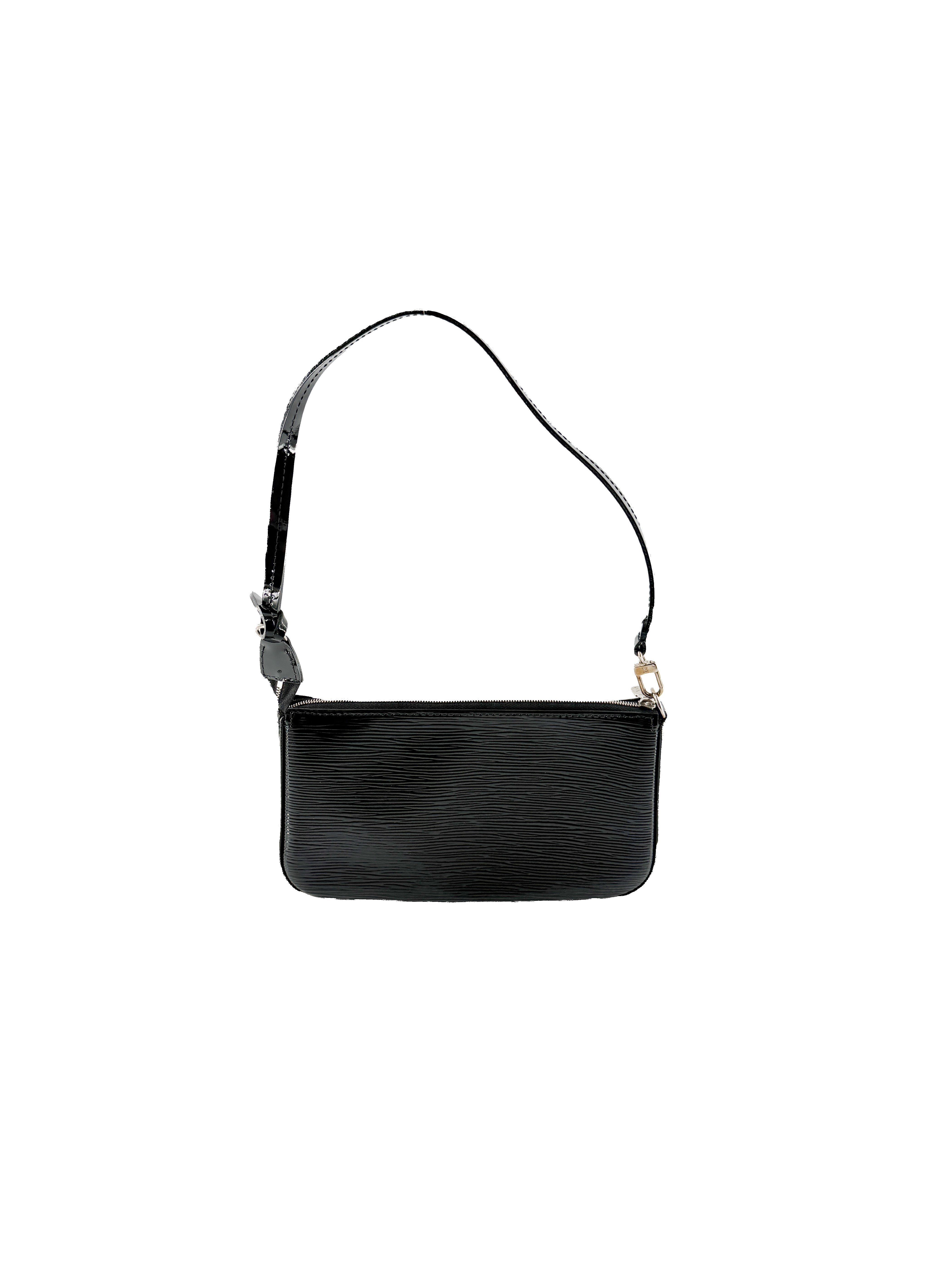 Louis Vuitton Electric black patent leather Epi pochette TR5112