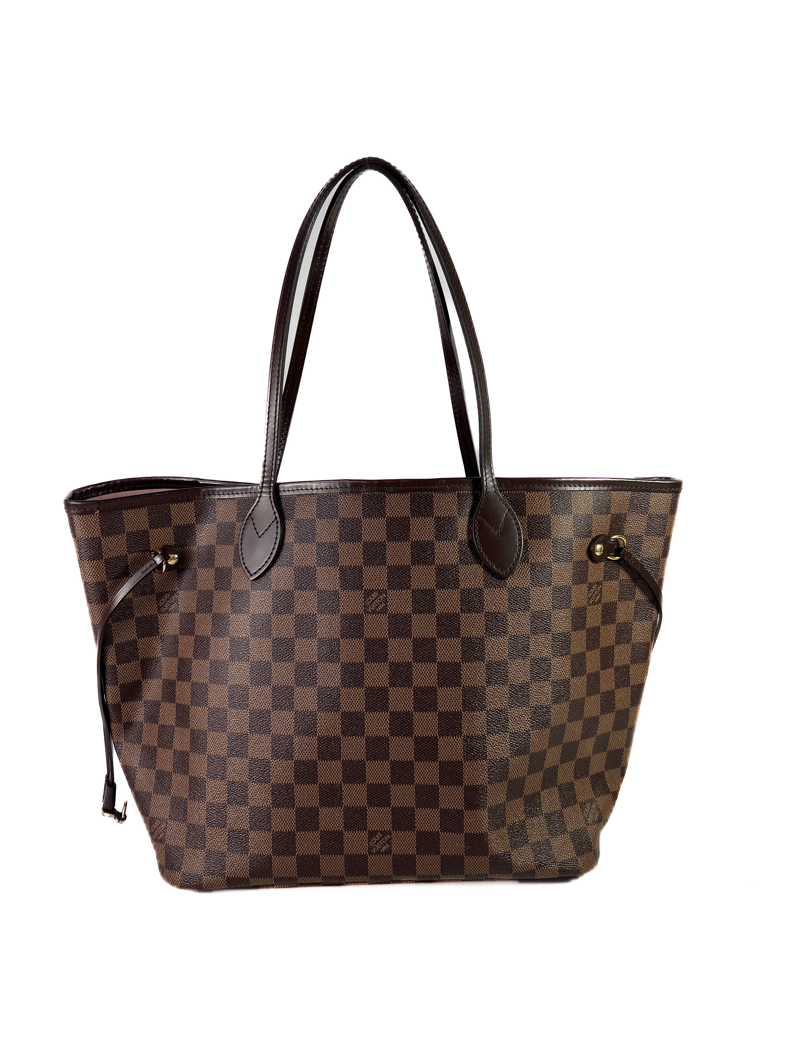Louis Vuitton damier ebene neverfull MM ballerina interior 2018
