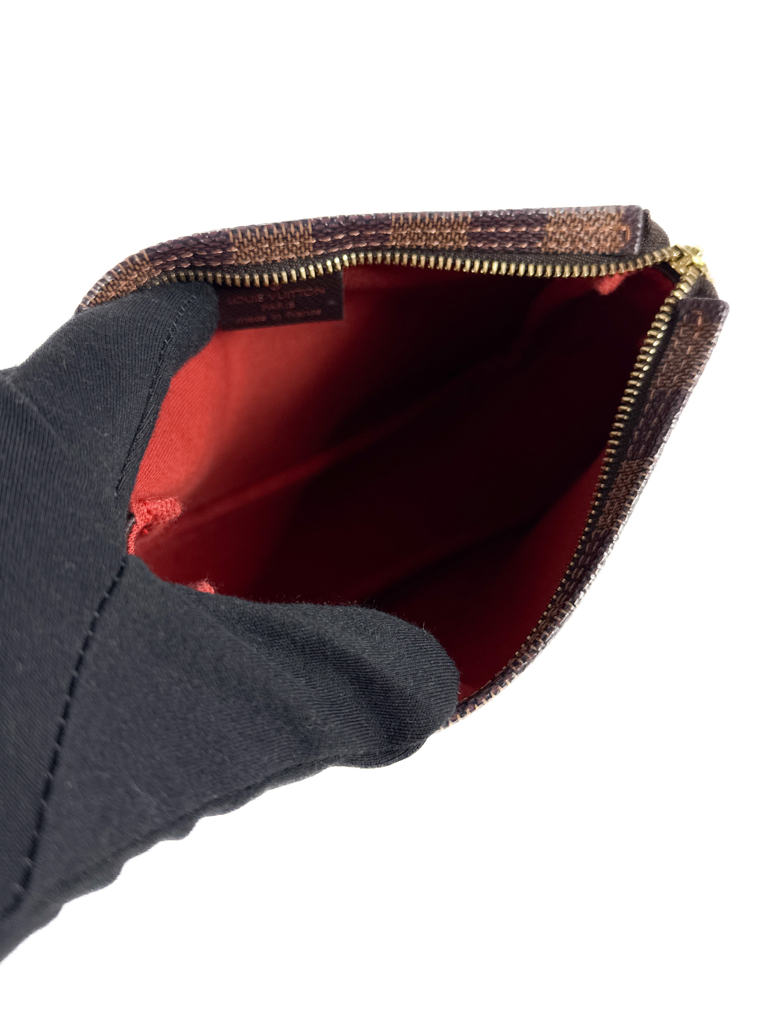 Louis Vuitton damier ebene Trousse make up bag pochette SP0021