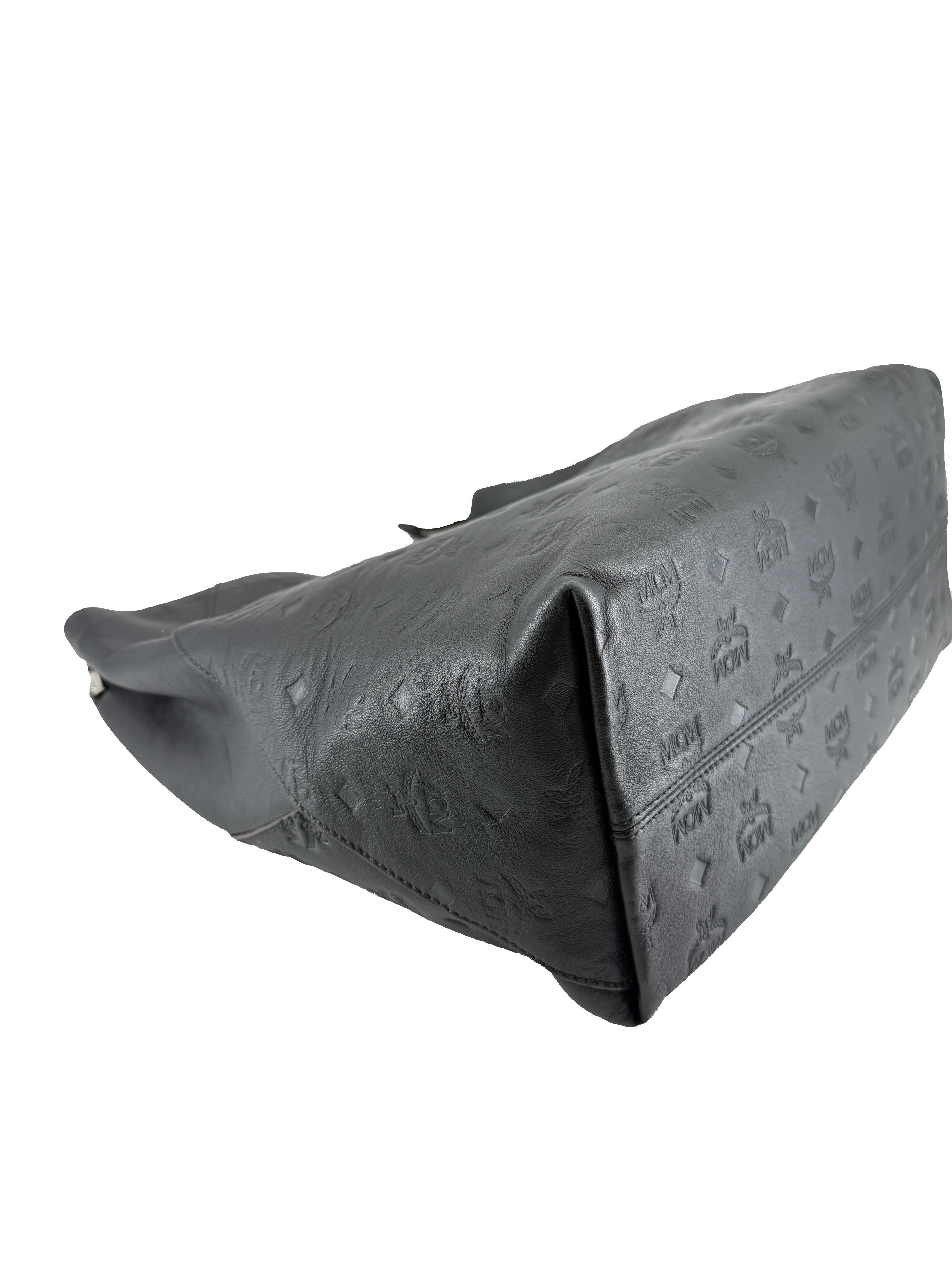 MCM black leather Klara hobo