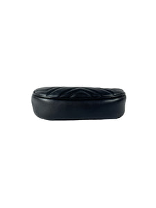 Gucci Calfskin Matelasse GG Marmont Belt Bag 85 34 Black  476434 493075