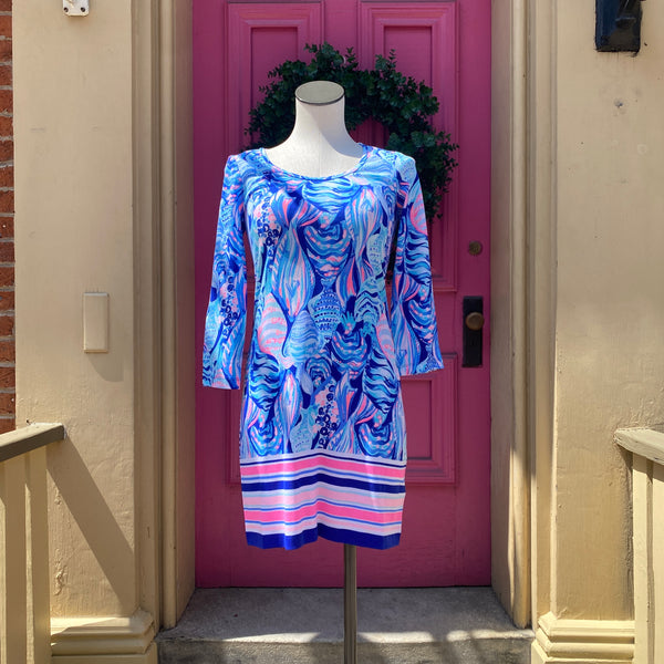 Lilly Pulitzer Twillight Blue Scale Up Beacon Dress Size XS My Girlfriend s Wardrobe LLC