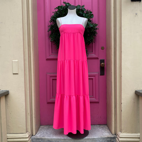 Show me your Mumu neon pink long weekend maxi dress size XS NWT
