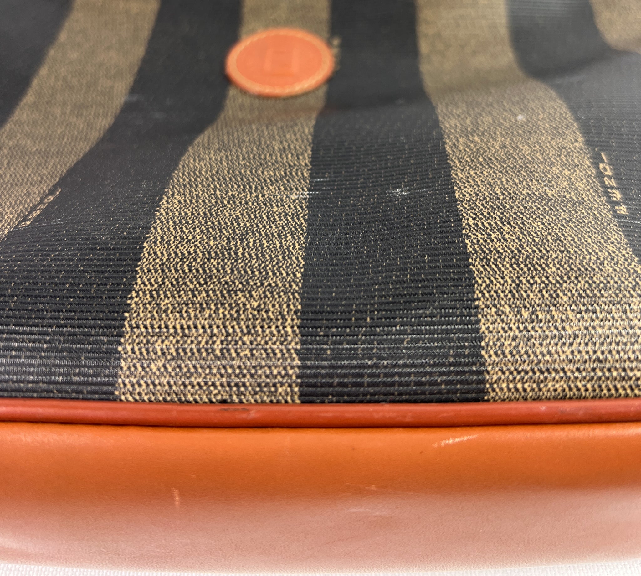 Vintage FENDI Brown/ Mahogany Stripe Flap Crossbody Bag – ClosetsNYC
