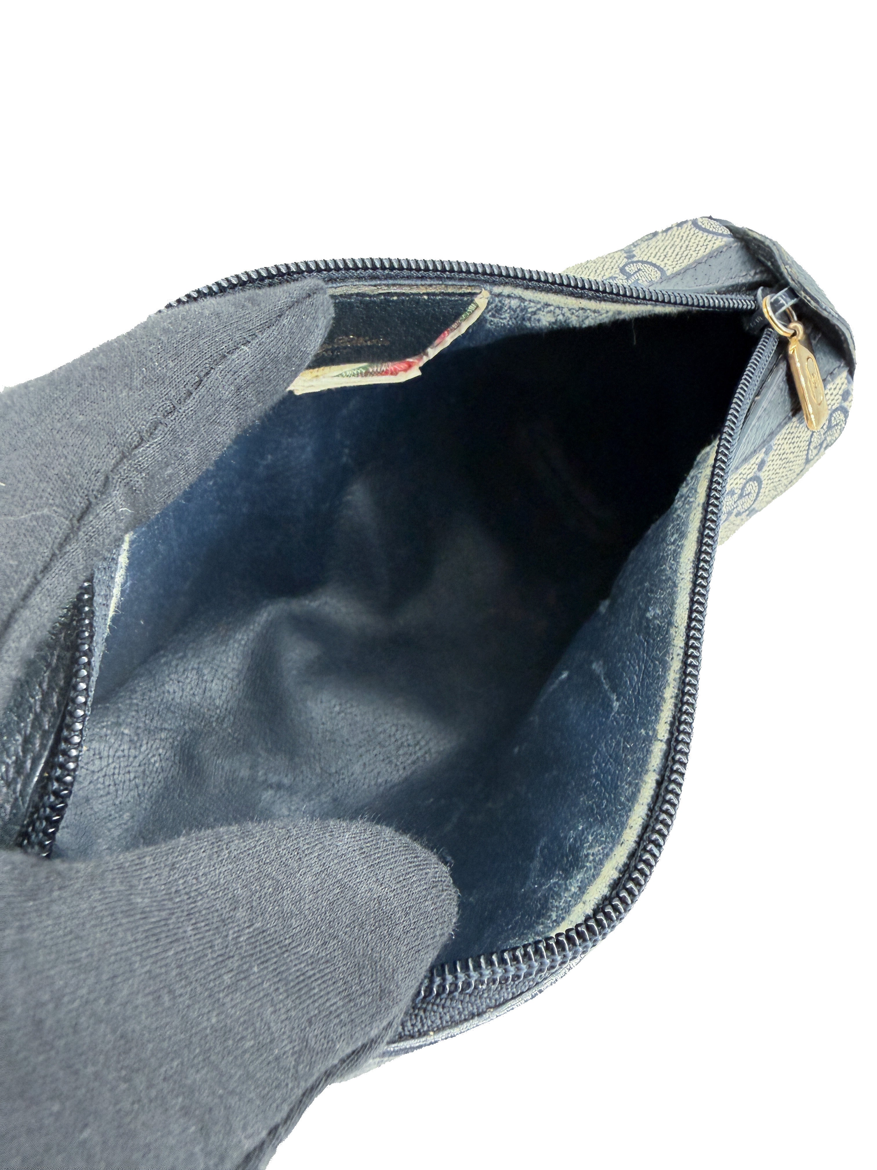 Gucci navy vintage sherry line crossbody 89-02-018