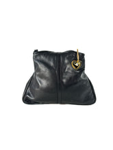 Moschino vintage black leather shoulder bag