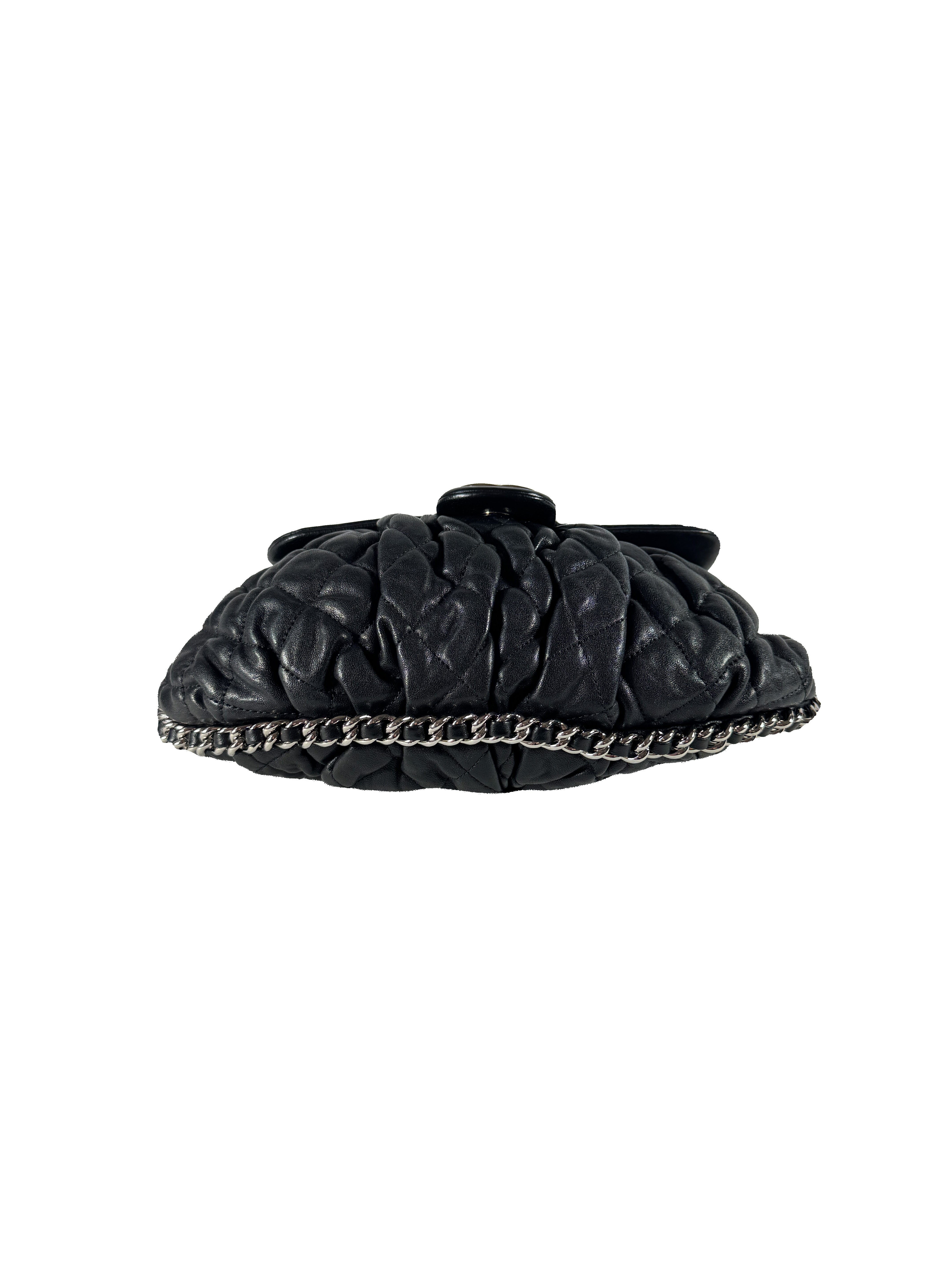 Chanel black quilted leather chain around crossbody 1651018