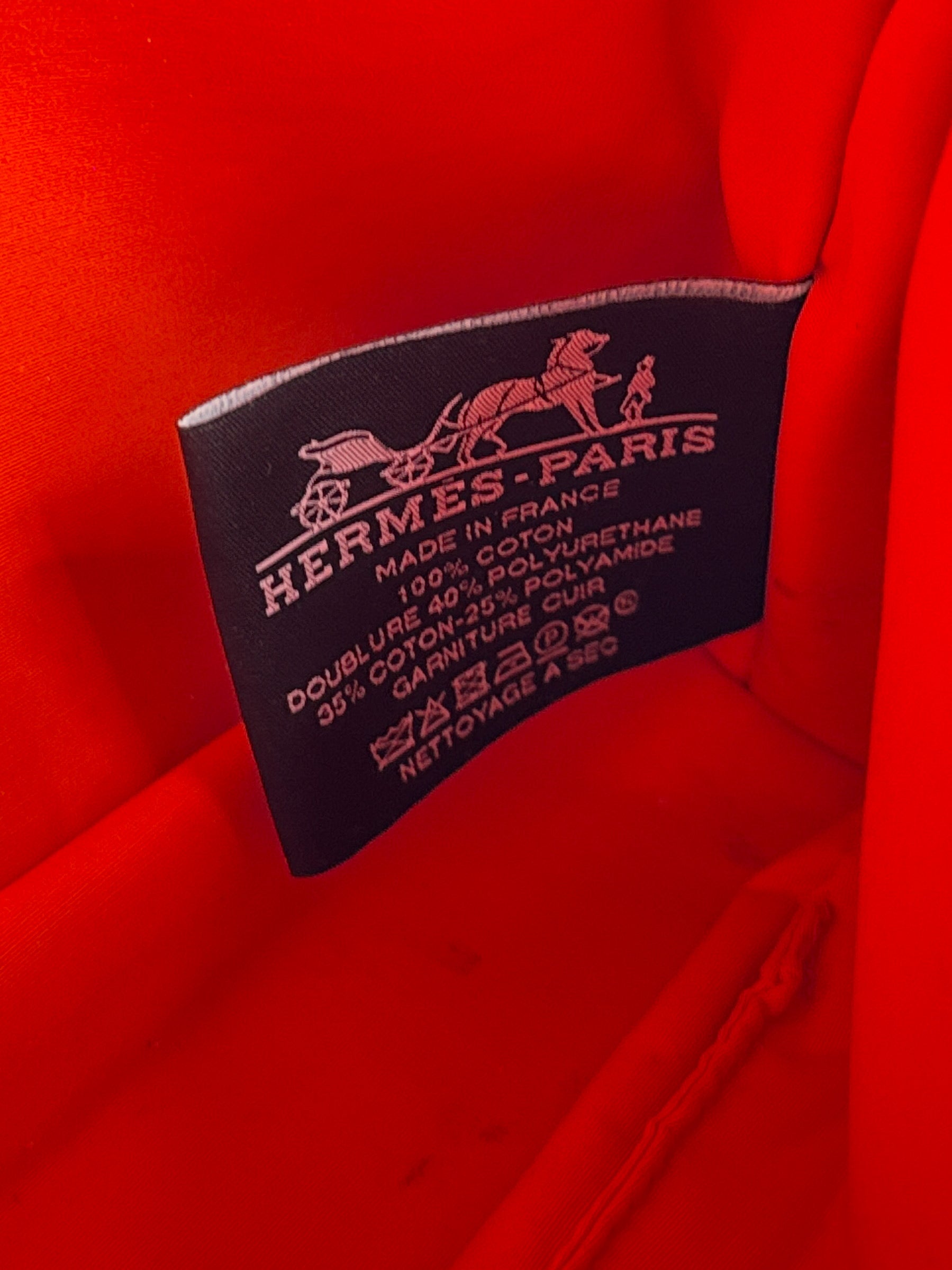 Hermès bright pink cotton Bolide zip pouch