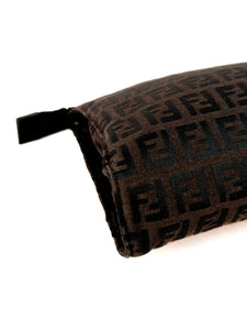 Fendi brown black Zucchino zip pouch