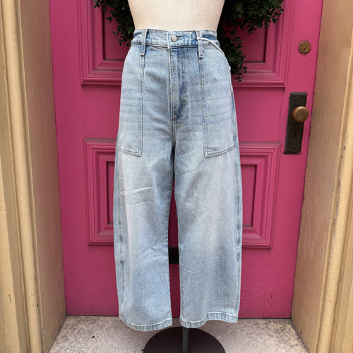 Pistola light wash turner super high rise barrel jeans size 12 NWT