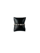 David Yurman sterling silver, 18k gold, pearl Quatrefoil multi-strand bracelet