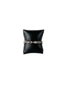 David Yurman sterling silver, 18k gold, pearl Quatrefoil multi-strand bracelet