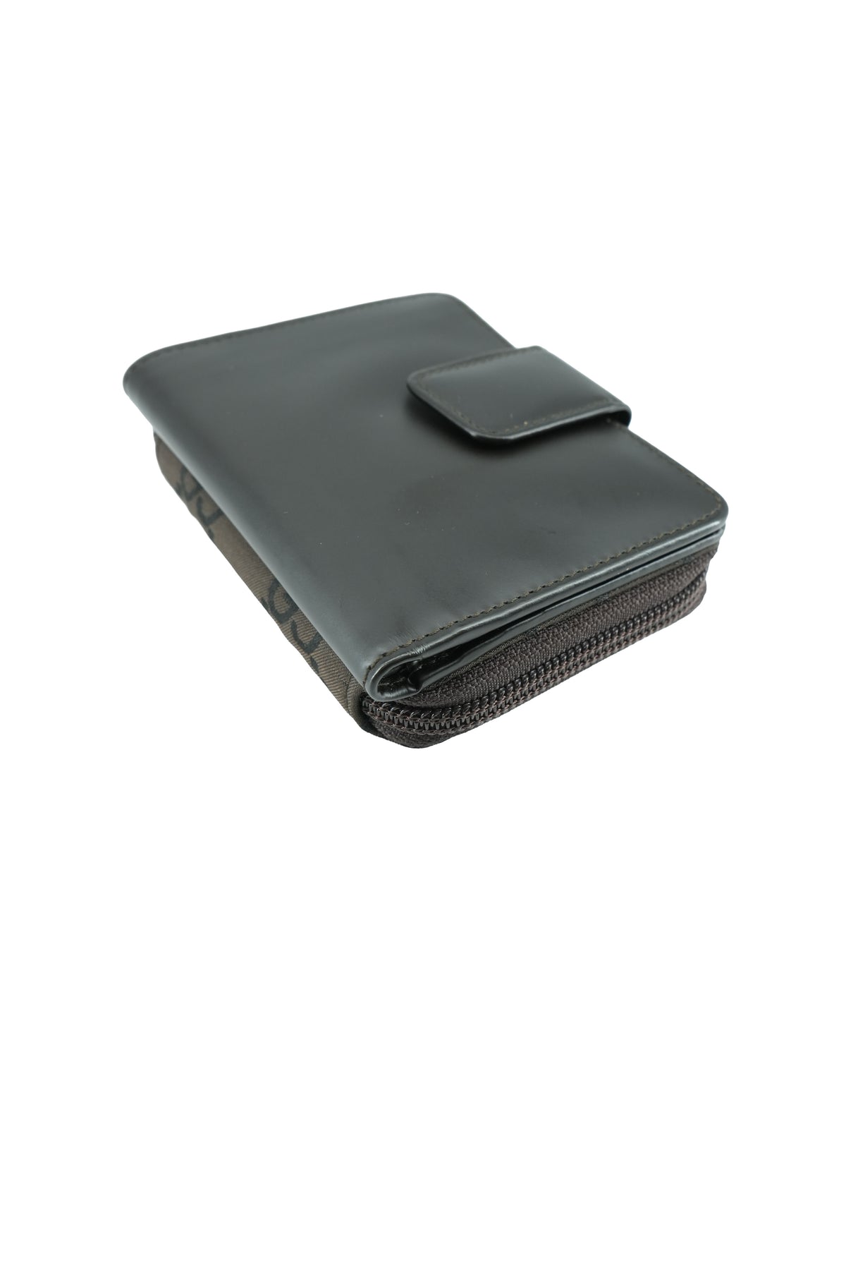 Gucci brown canvas leather GG compact wallet 035-0416-1991