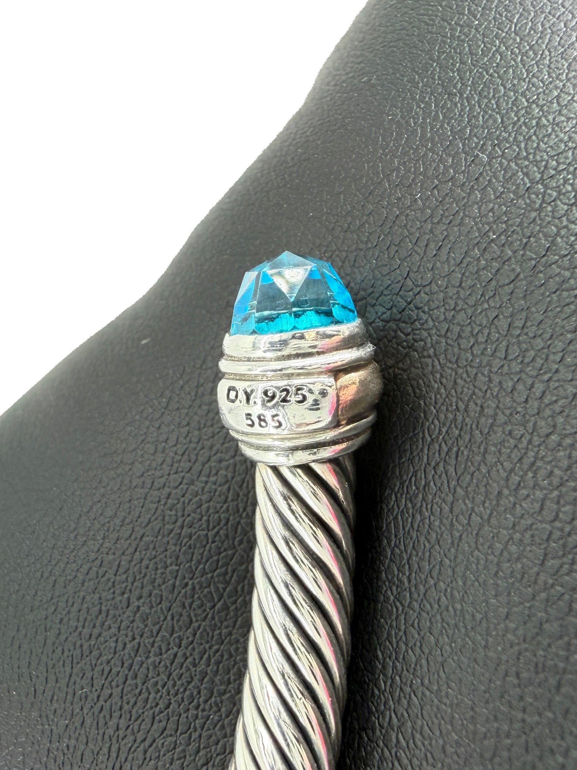 David Yurman 5MM hampton blue topaz cable cuff