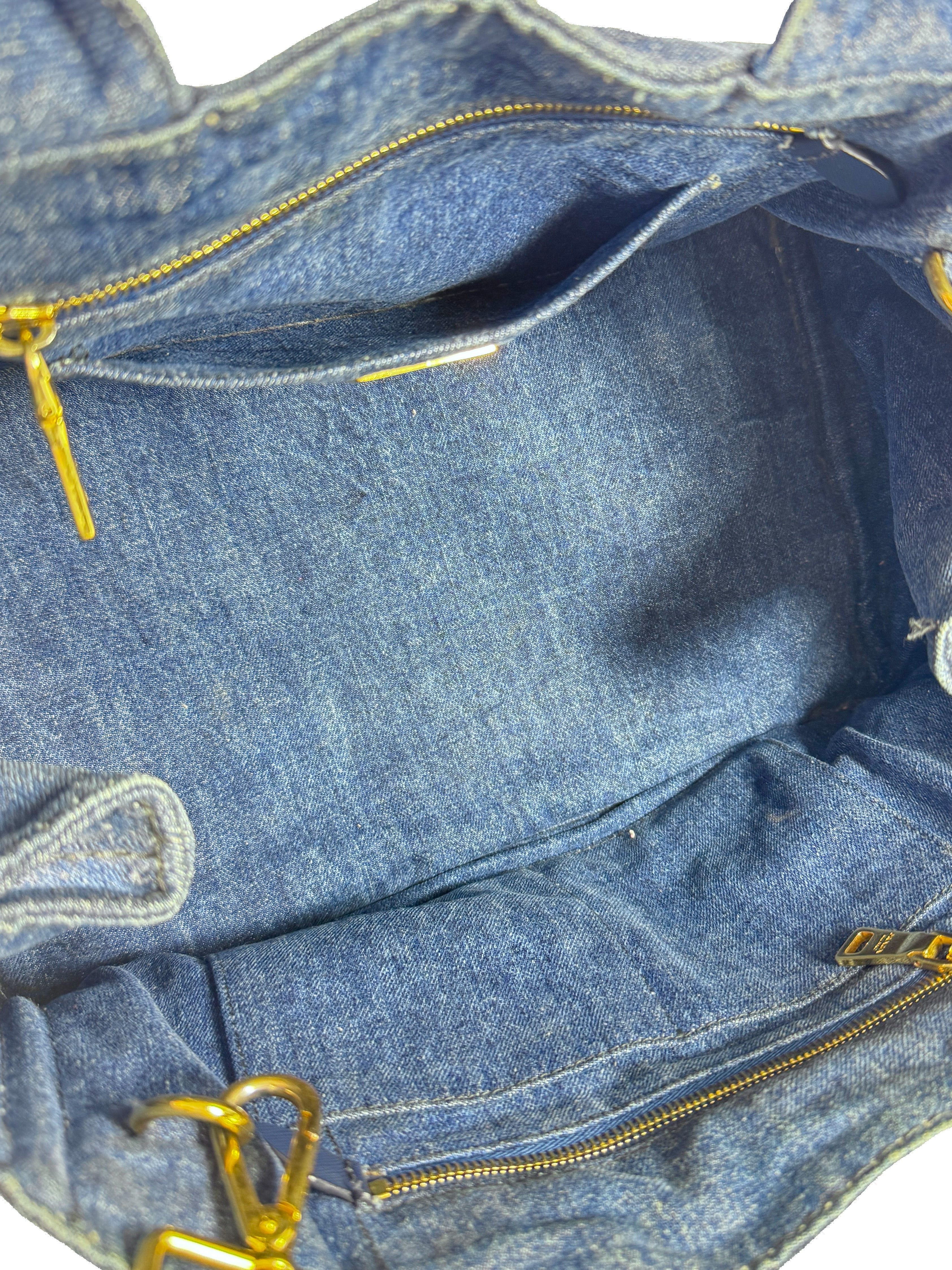 Prada denim Canapa tote 214