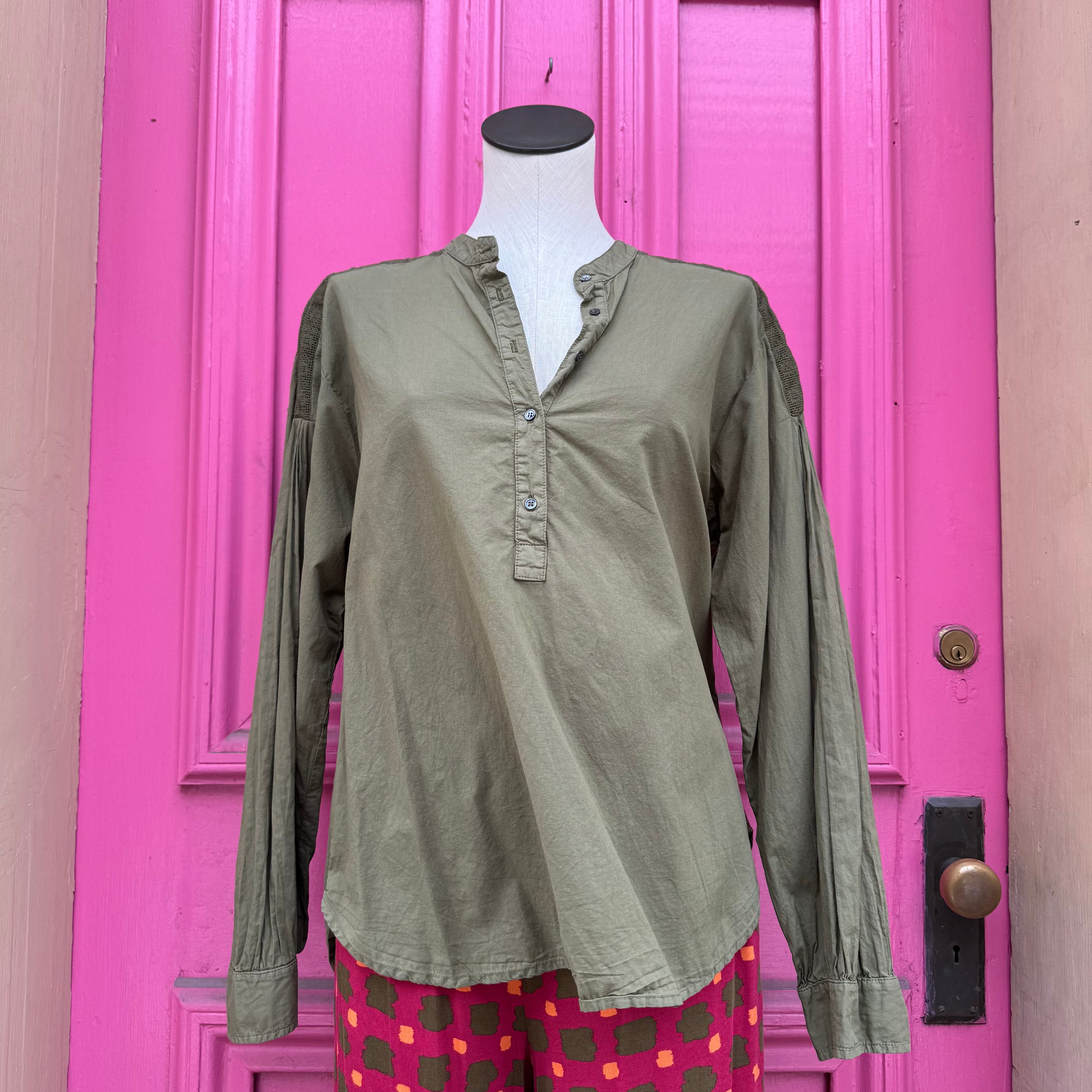 Xirena olive long sleeve top size L