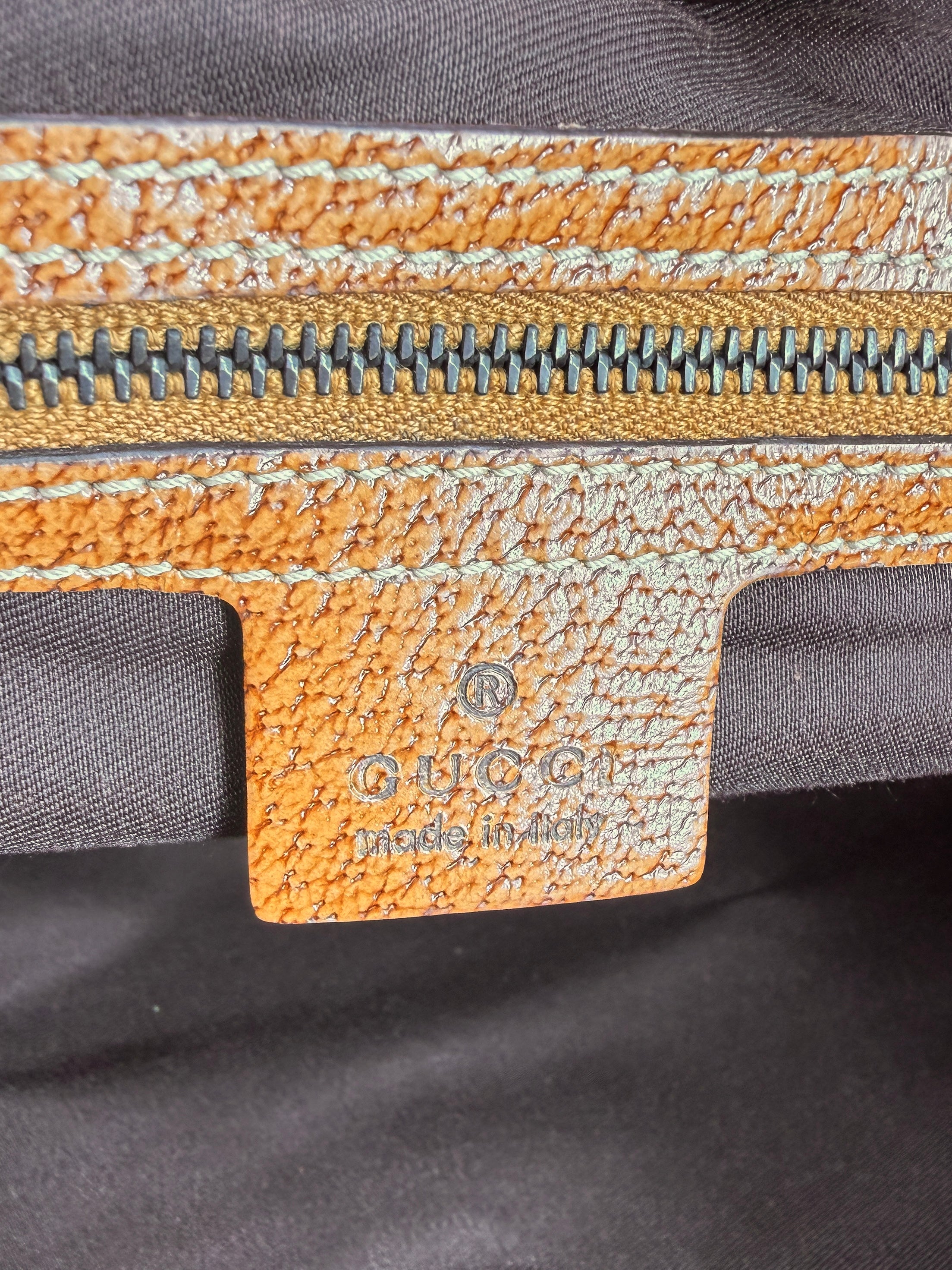 Gucci brown GG canvas Bardot shoulder bag 124404 203414