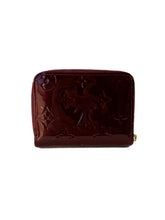 Louis Vuitton burgundy vernis zippy coin wallet