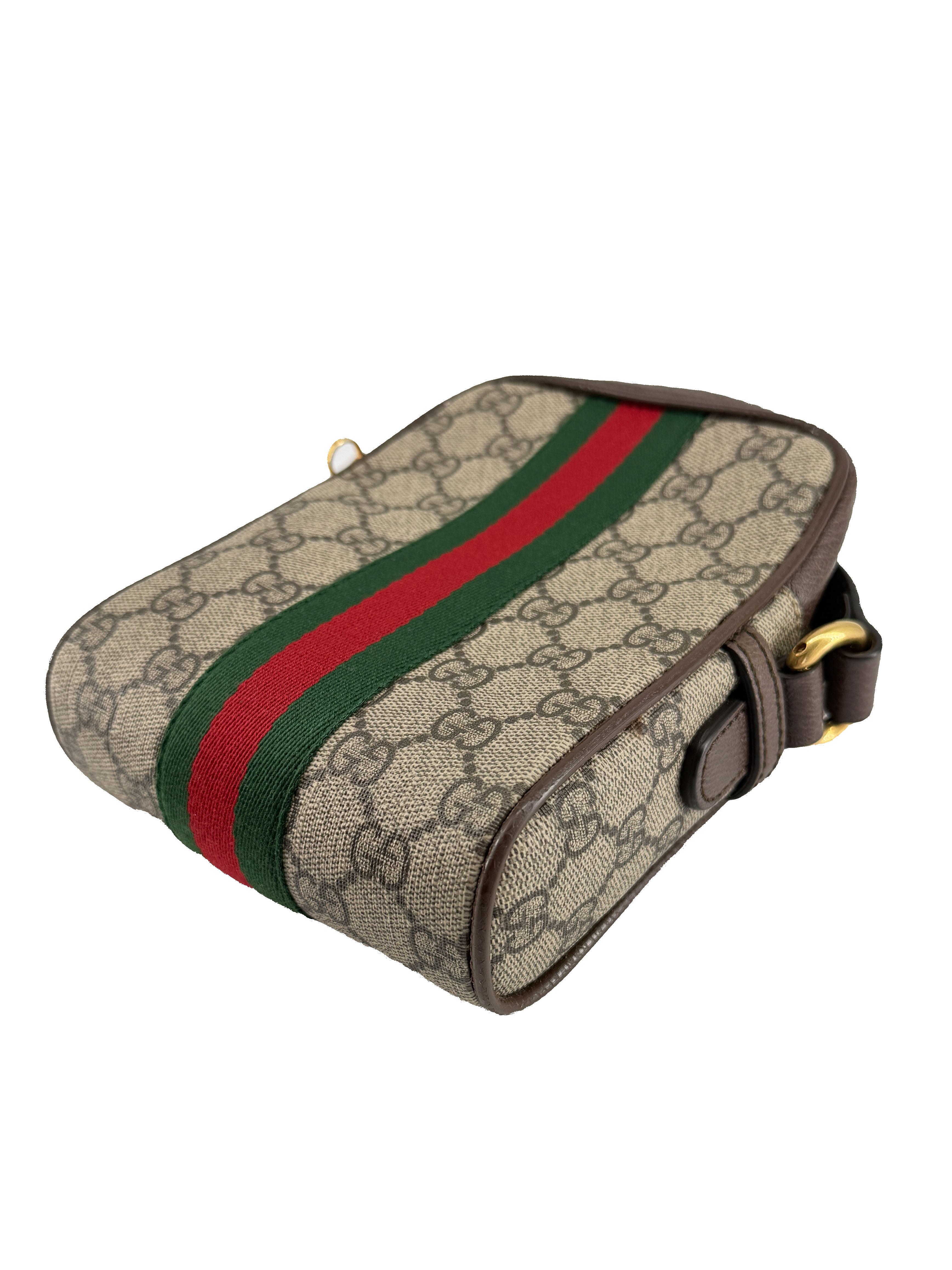 Gucci GG Supreme Monogram Web Mini Ophidia Messenger Brown 598127520981