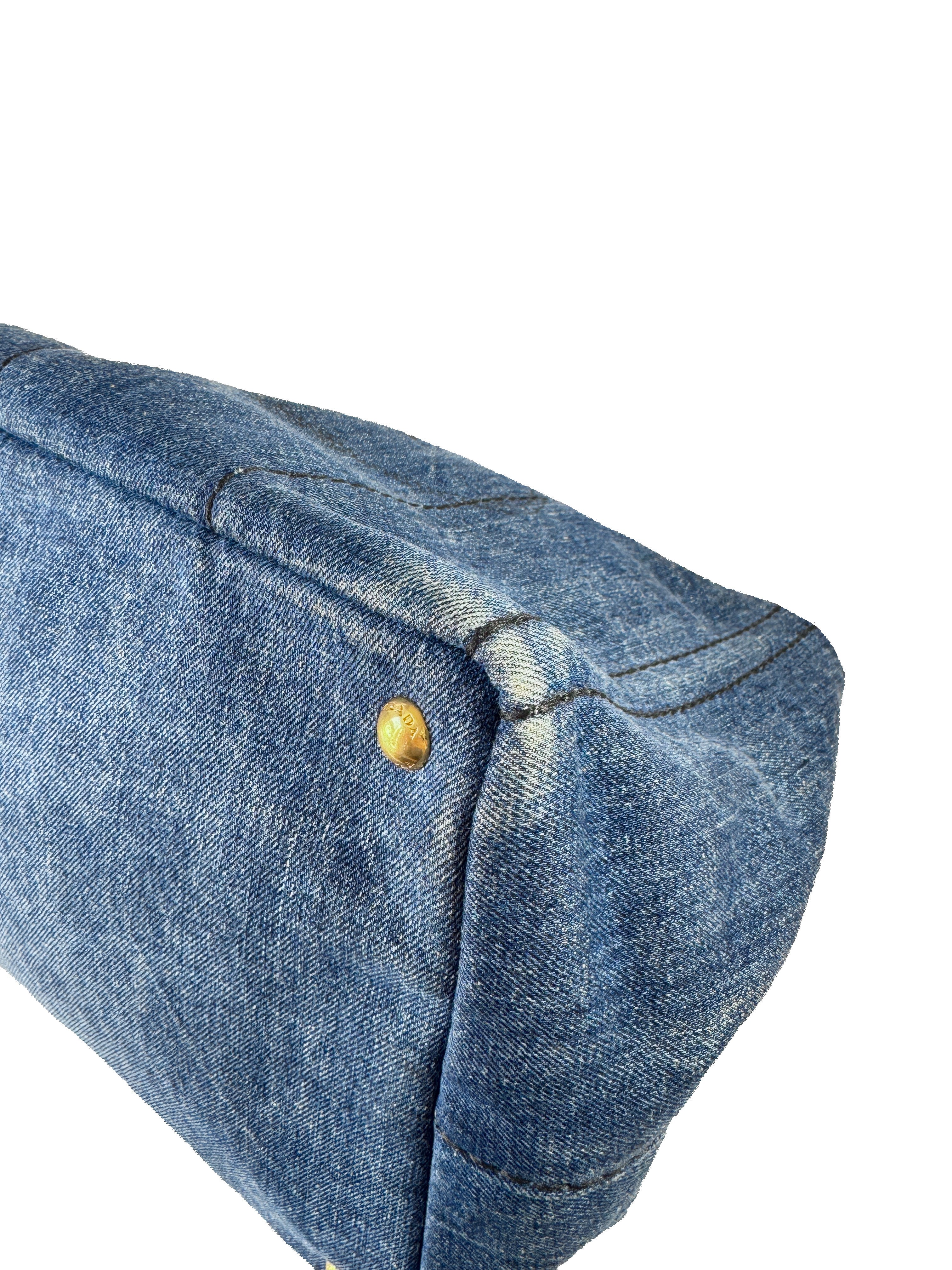 Prada denim Canapa tote 214