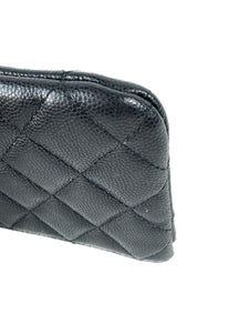 Chanel classic O case quilted caviar mini pouch 29396406