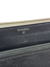 Chanel black/silver Boy zip around wallet 21607927