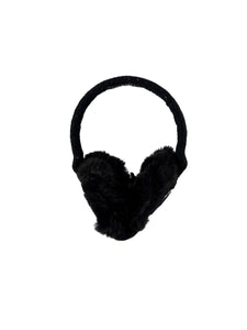 Chanel black tweed & fur ear muffs