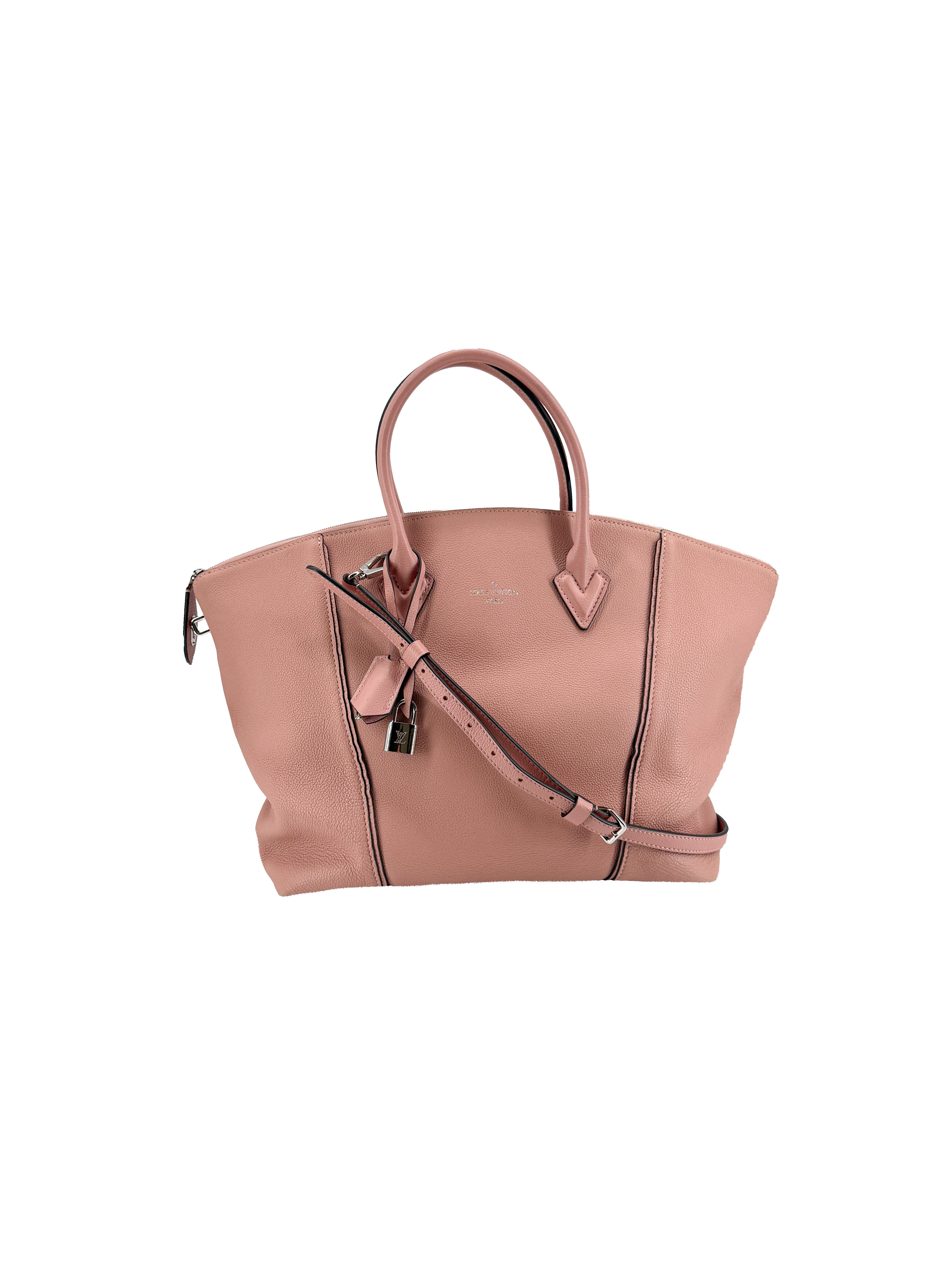 Louis Vuitton pink Cachemire leather Soft Lockit MM AR4184