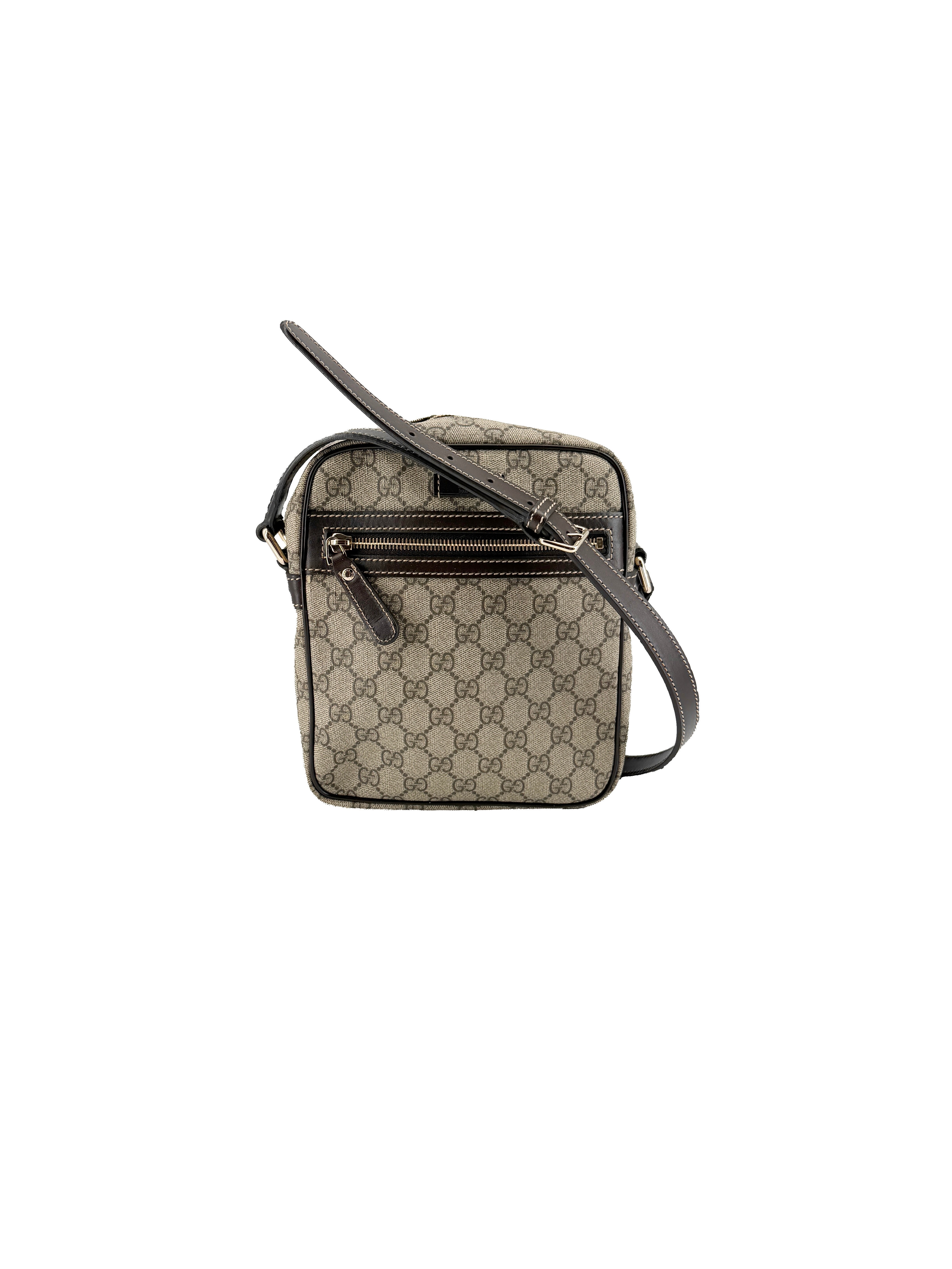 Gucci brown coated canvas crossbody 233268 525040