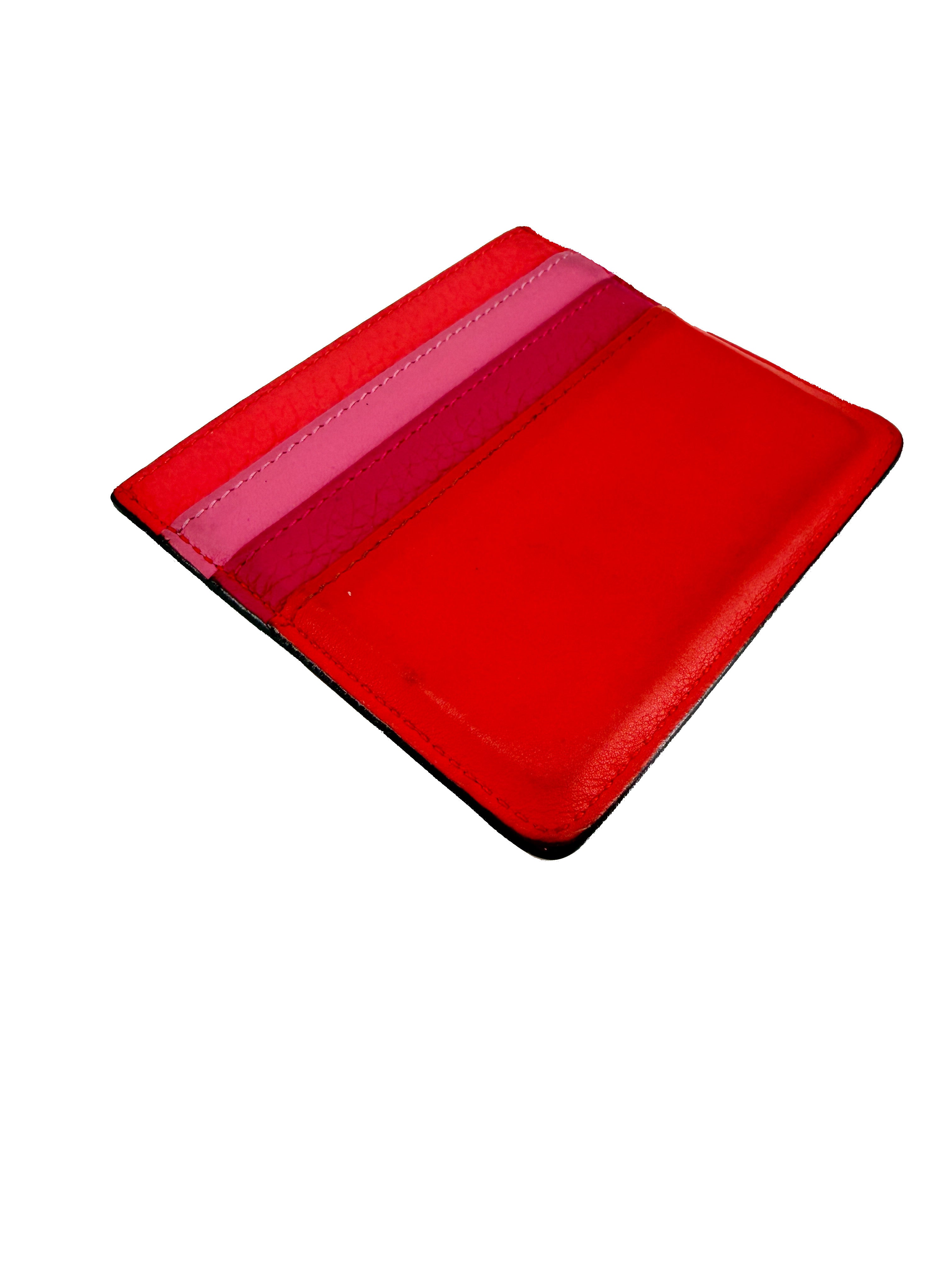 Christian Dior Lady Dior pink and orange card holder  26-MA-1114