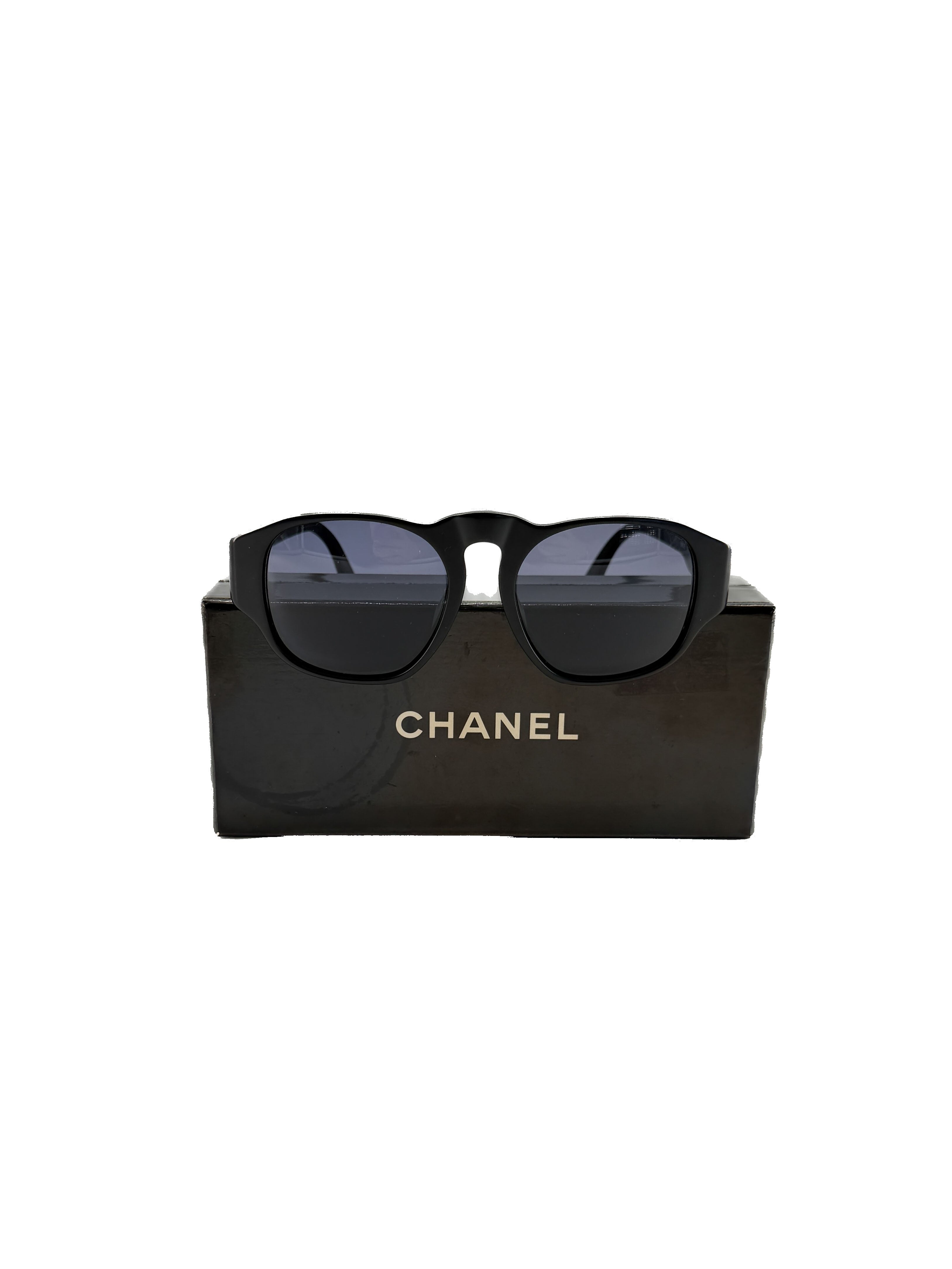 Chanel black vintage Mark sunglasses 01452 BOX