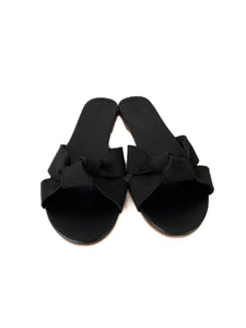 Rothy's black bow knot slide sandals size 10.5 NEW
