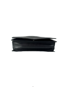 Gucci black leather bamboo handle bag 001-3239 001992