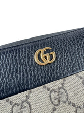 Gucci black/brown Marmont zip around wallet 4561170959