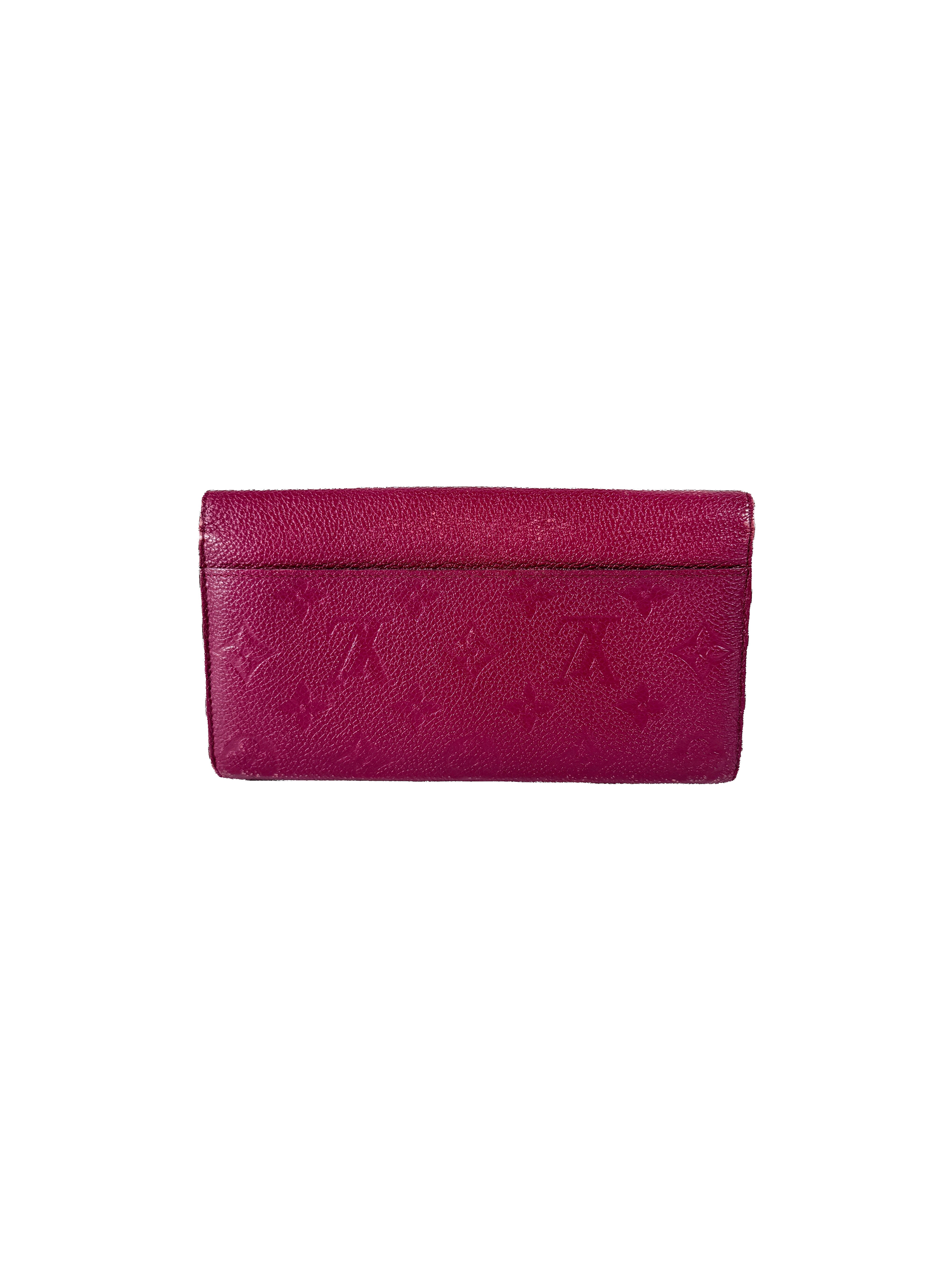 Louis Vuitton raisin monogram empriente Sarah wallet CA1165