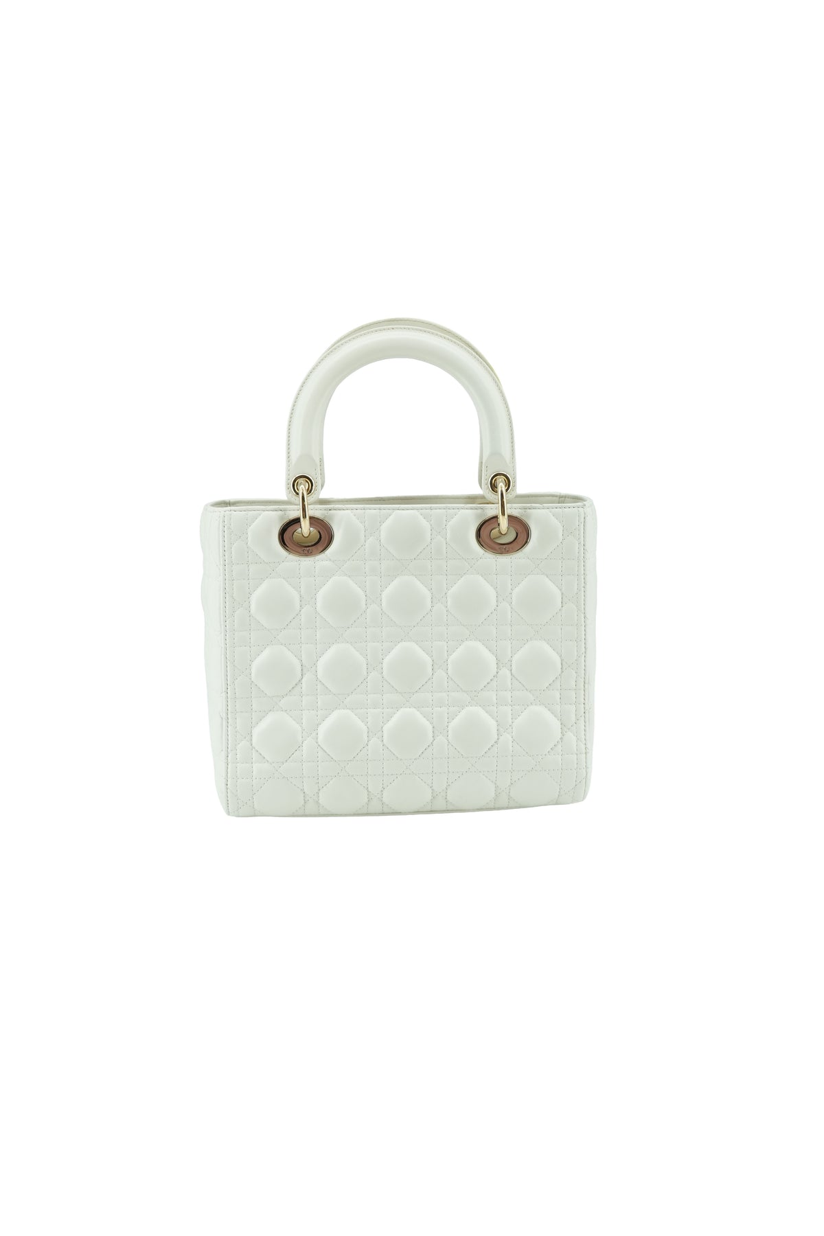 Dior off white Cannage Medium Lady Dior 0252