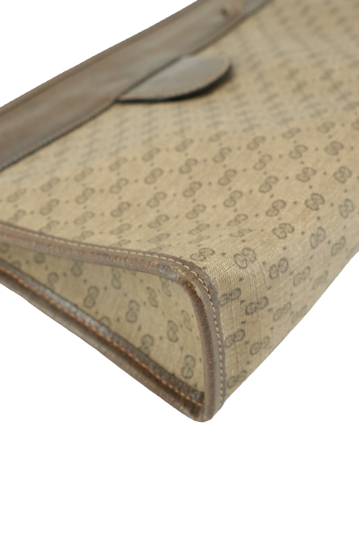 Gucci brown micro GG convertible clutch 67-039-5465
