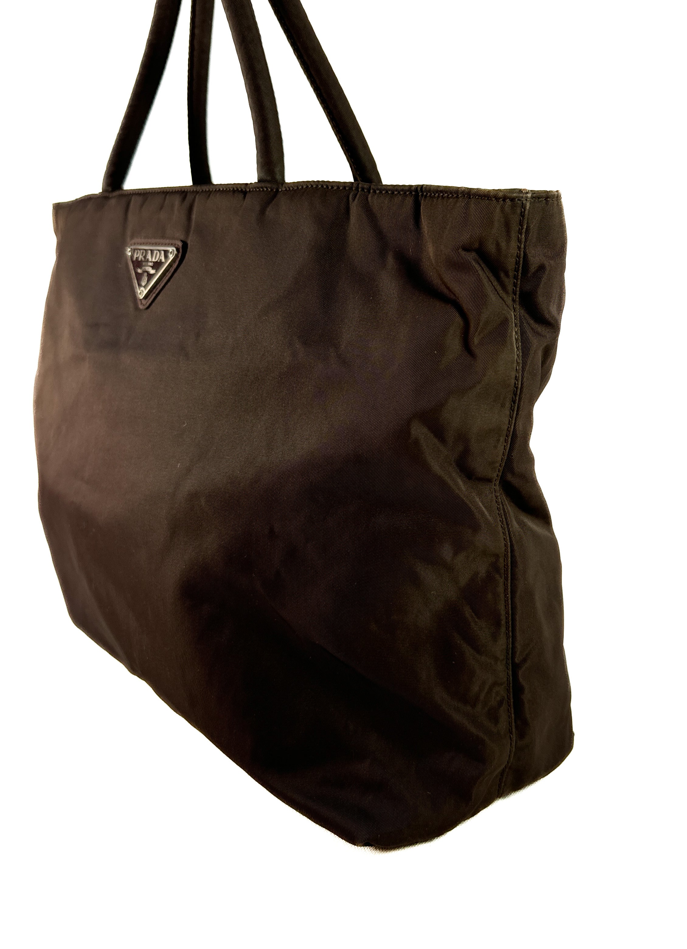 Prada brown nylon tote **as is**
