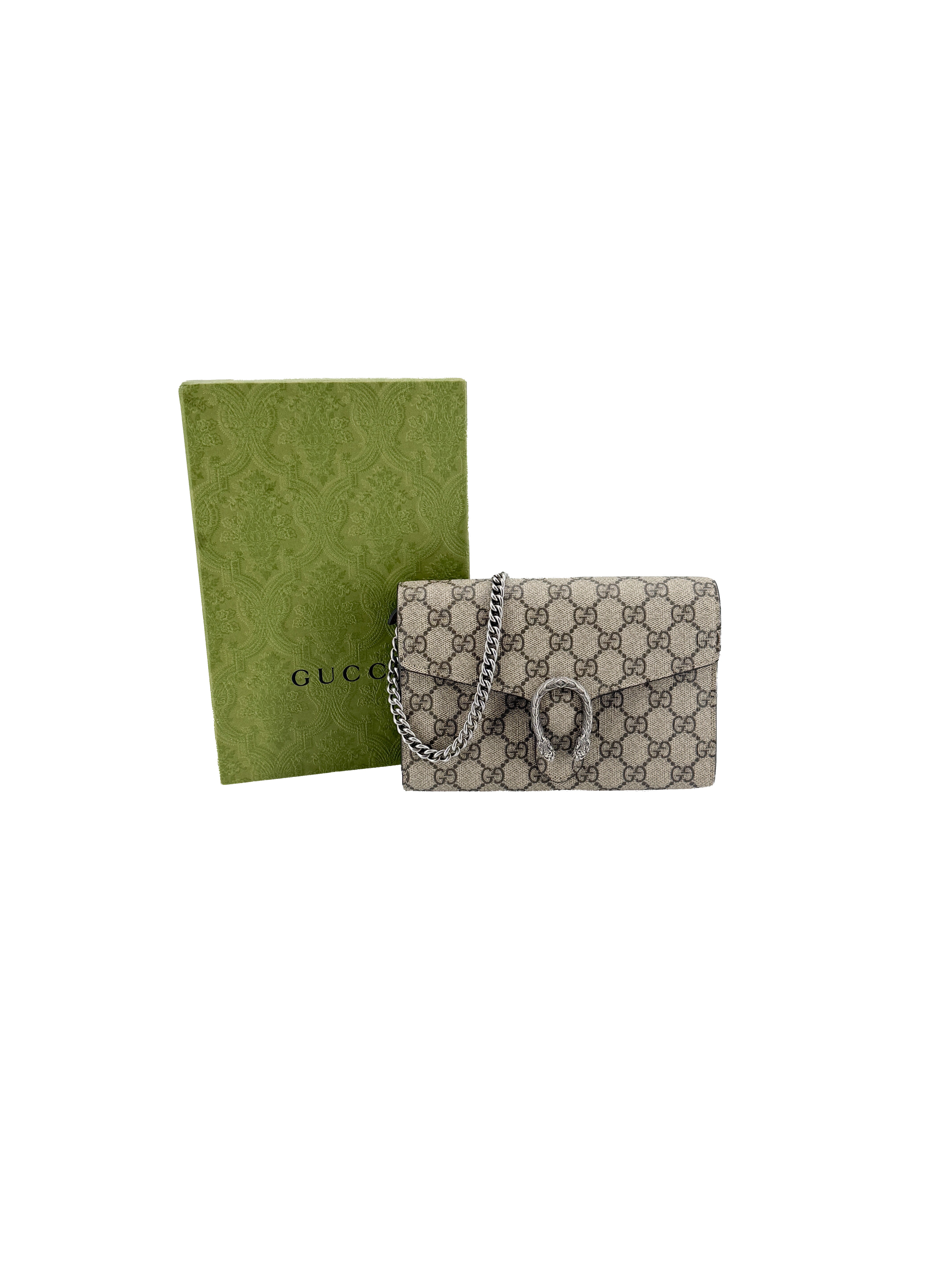 Gucci brown Dionysus wallet on a chain 401231-493075