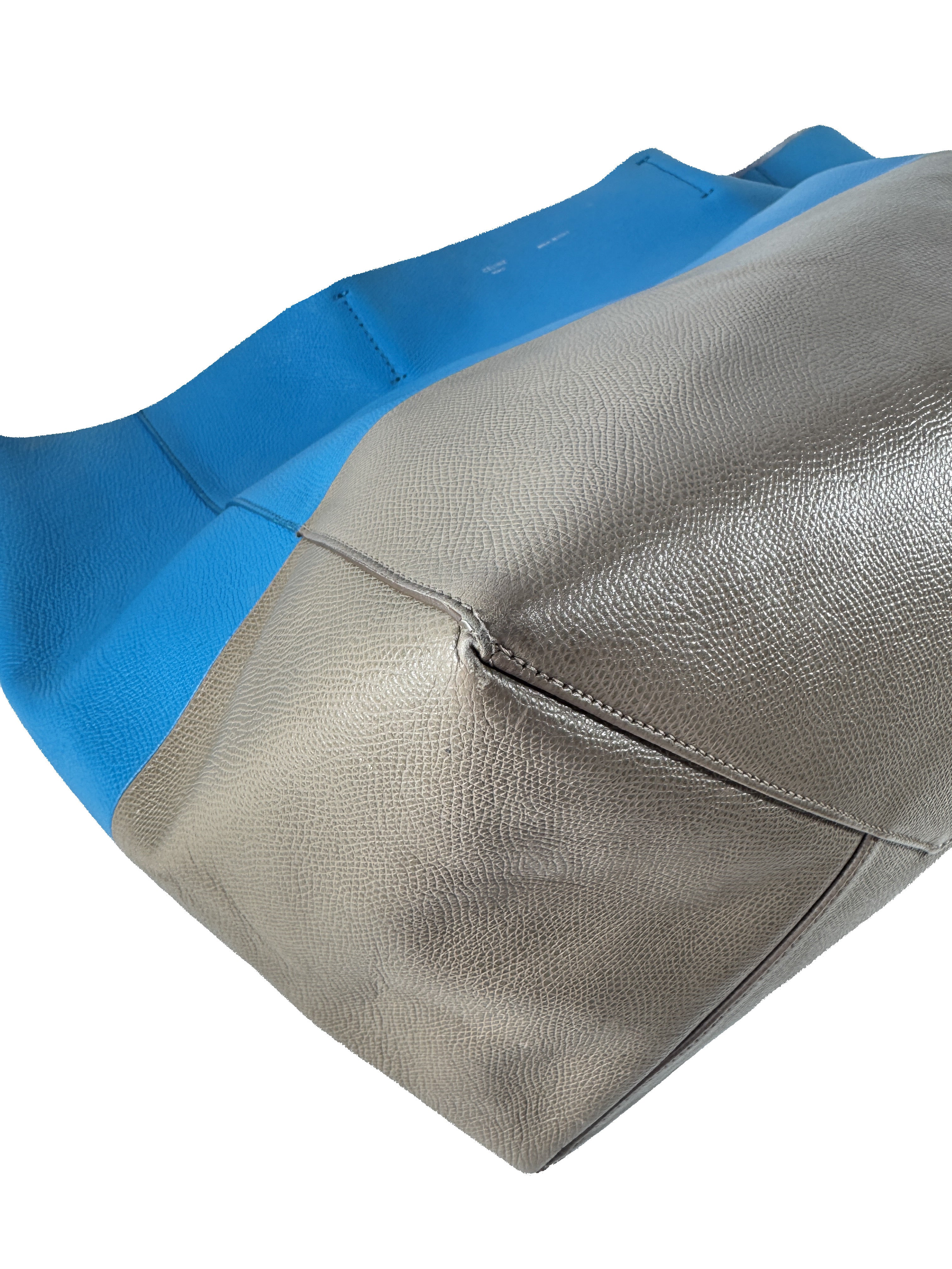 Celine blue/taupe horizontal Cabas tote